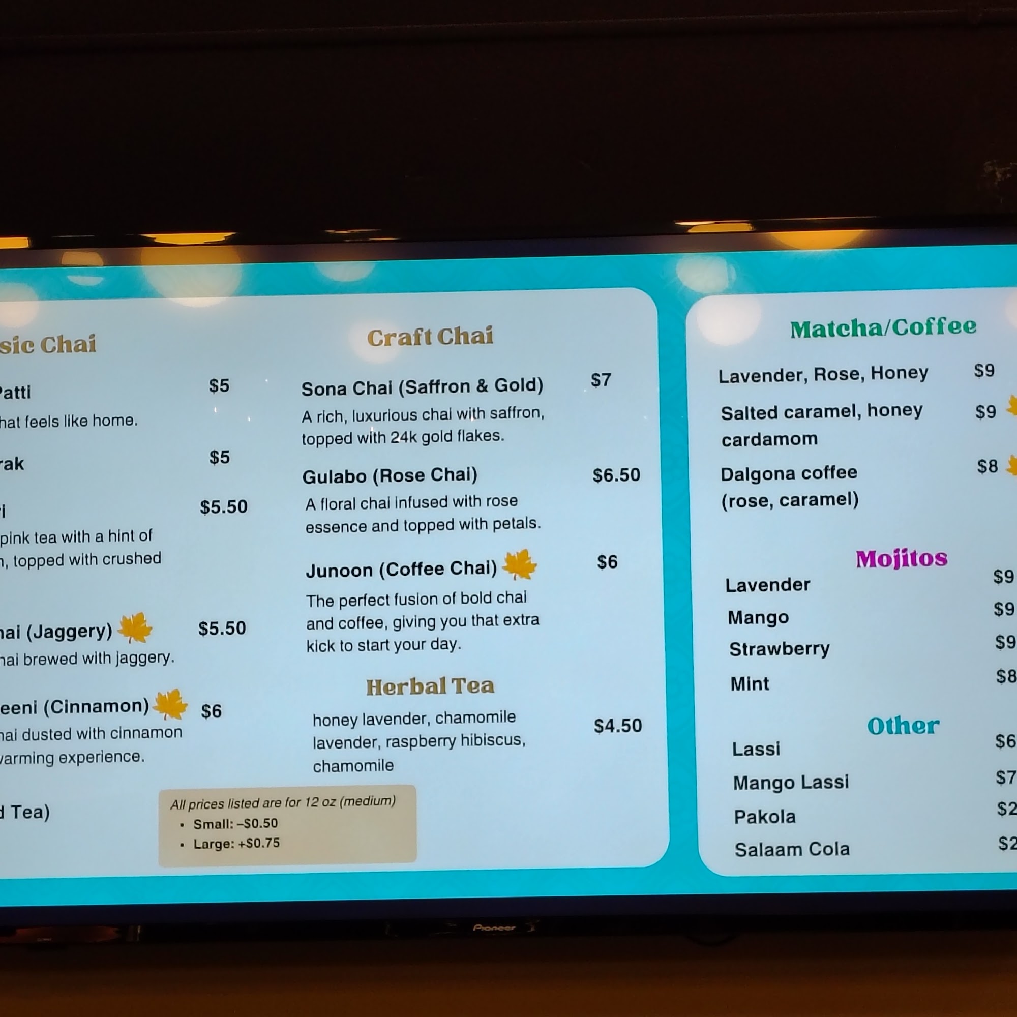 Cafe Bethak Menu