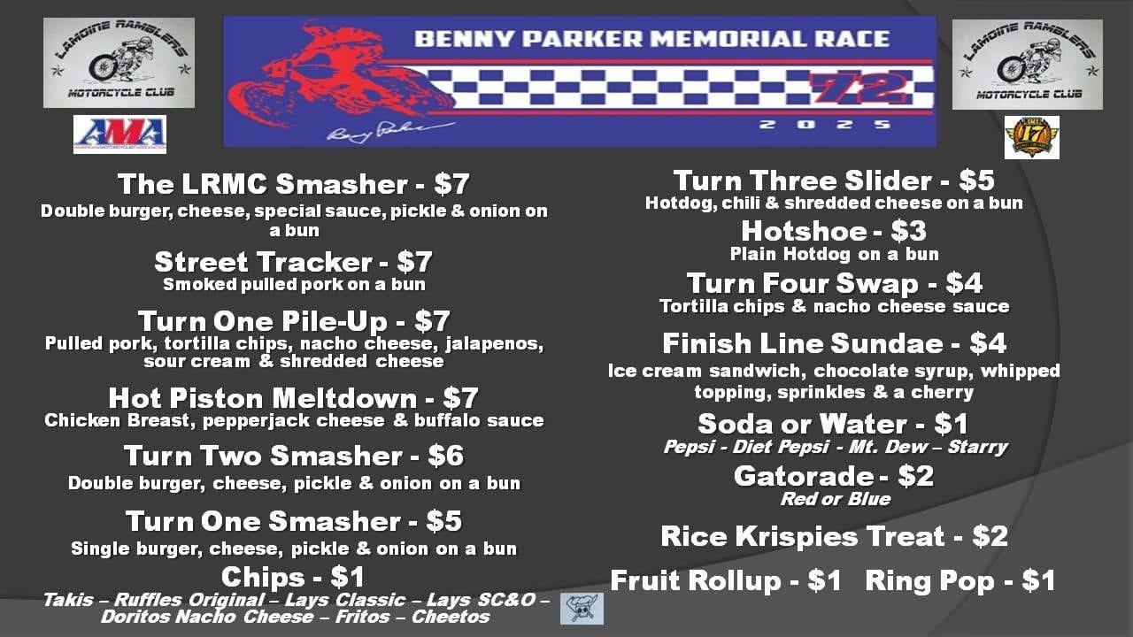 Lamoine Ramblers Menu