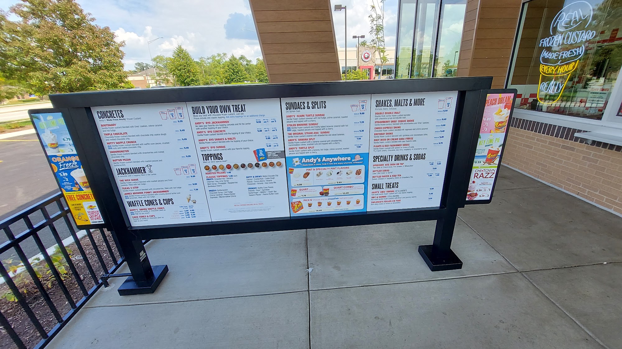 Andy's Frozen Custard Menu