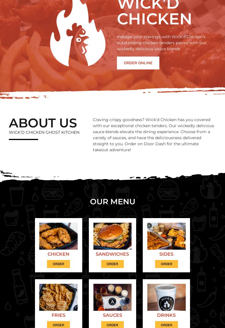 Wick'd Chicken Menu