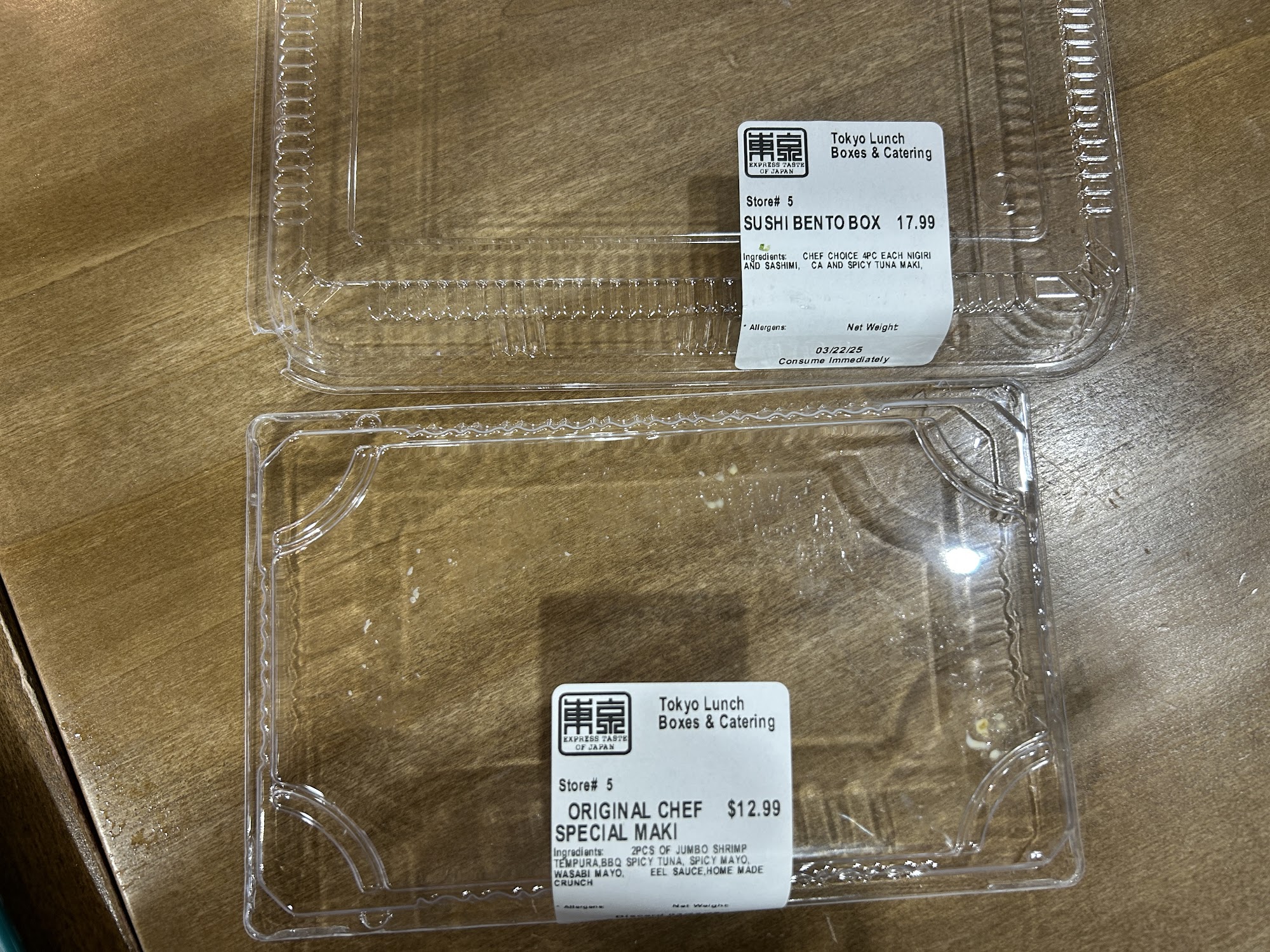 Tokyo Lunch Box & Catering Menu