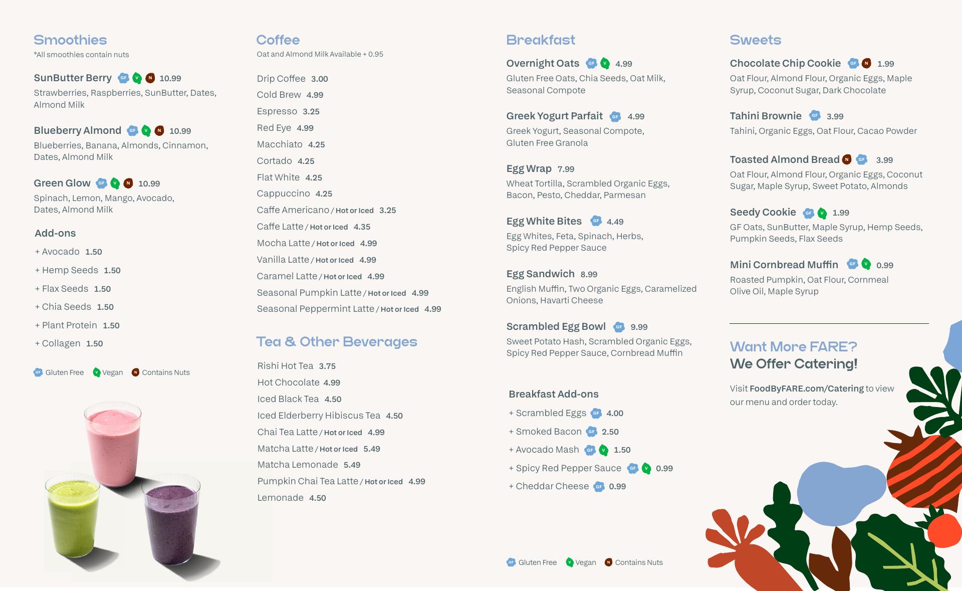 FARE Menu