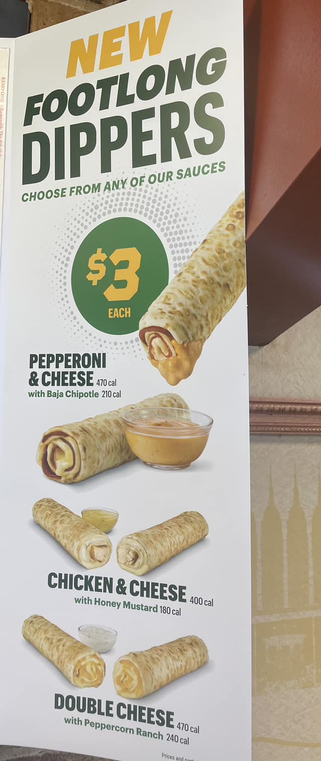 Subway Menu