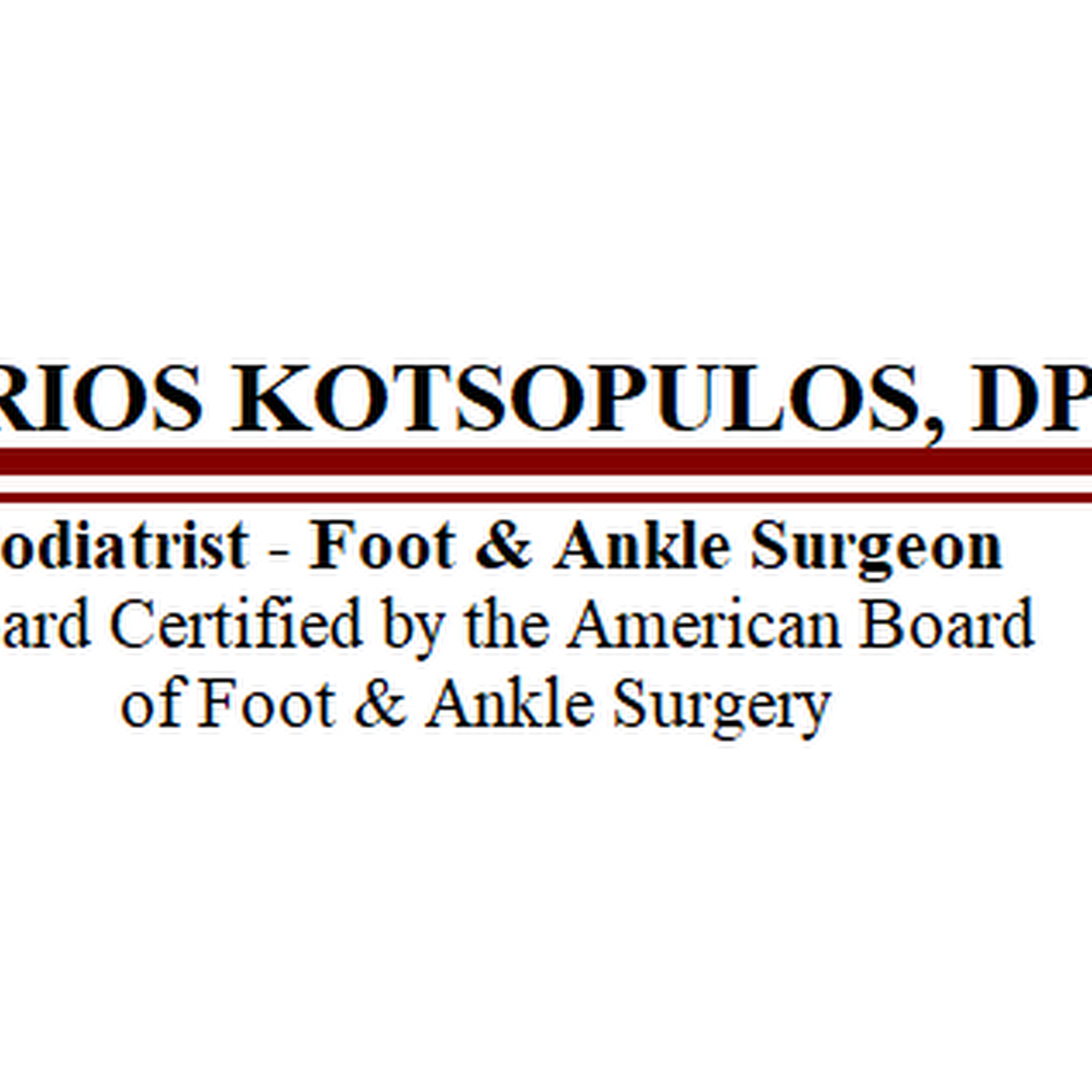 Kotsopulos, Dimitrios DPM PC