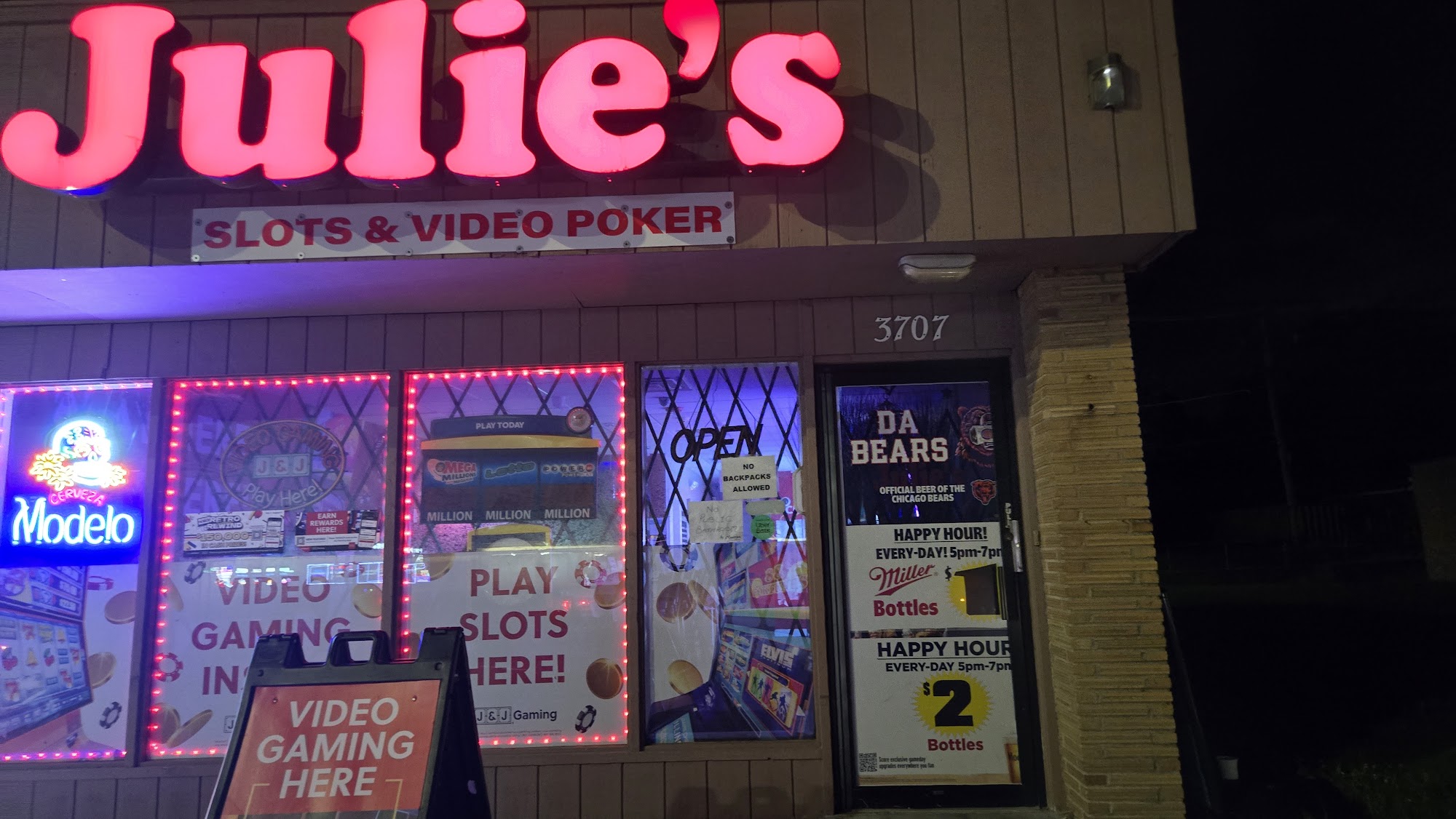 Julie's Video Slots Menu