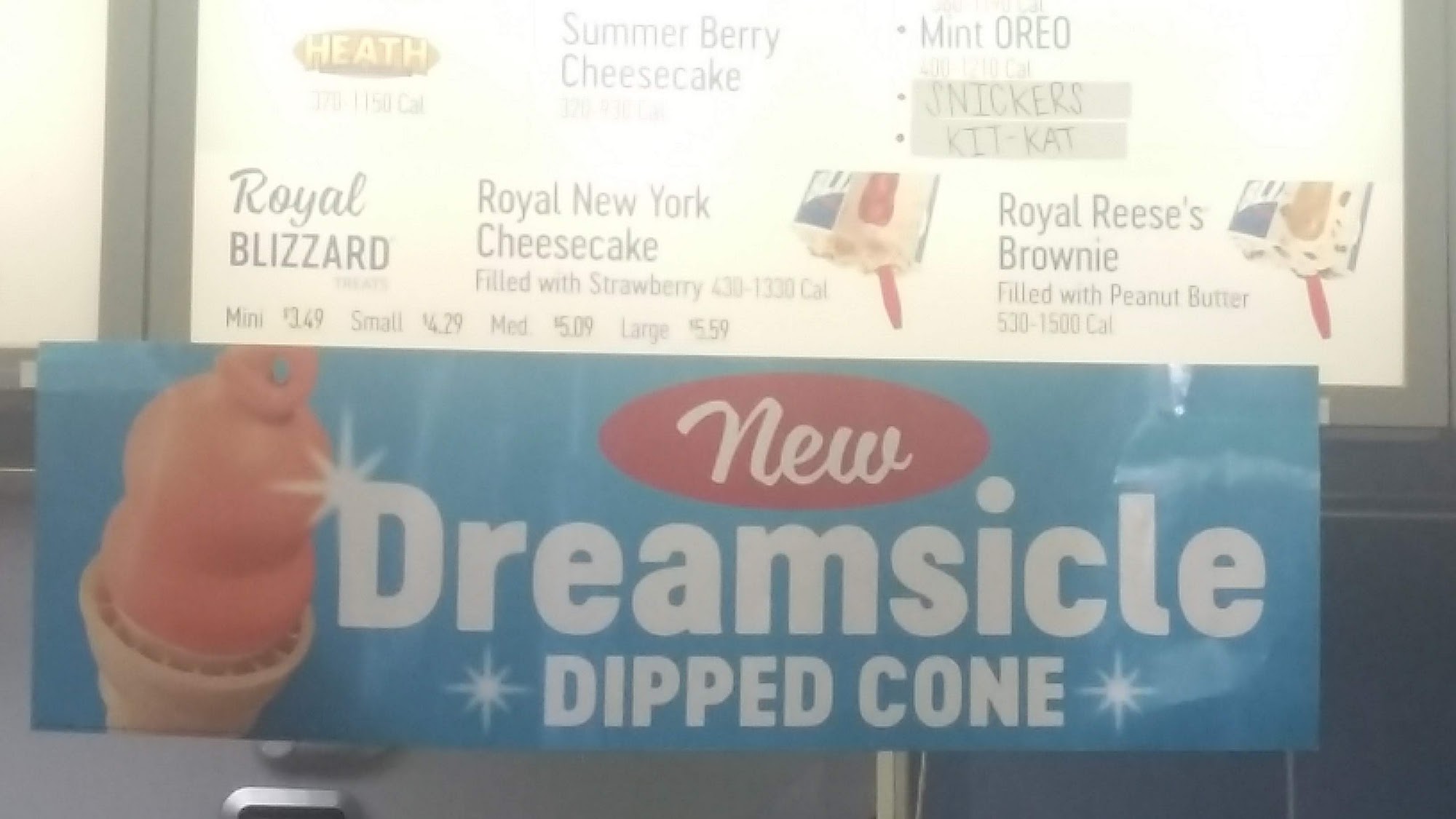 Dairy Queen (Treat) Menu