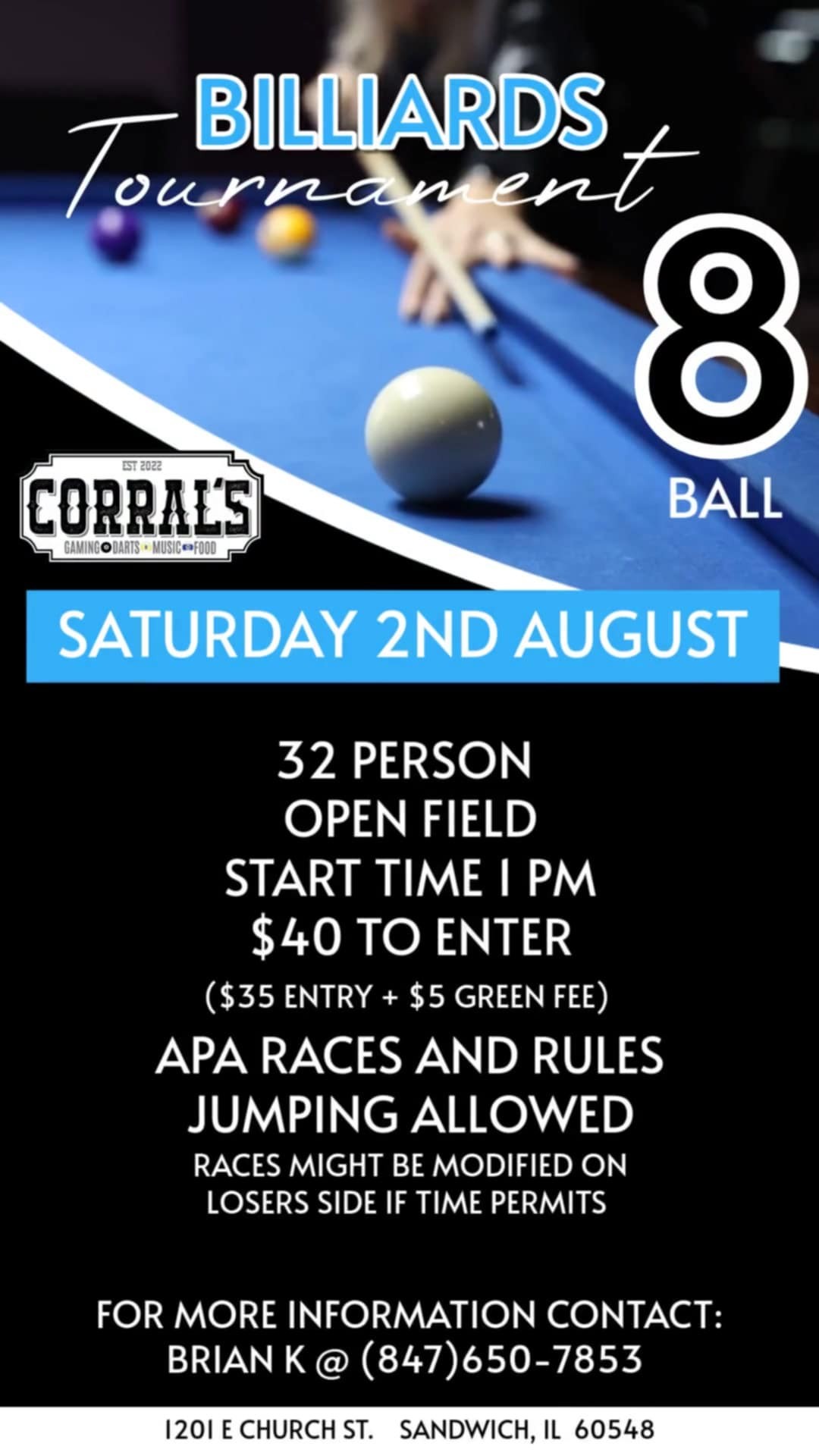Corral’s Menu