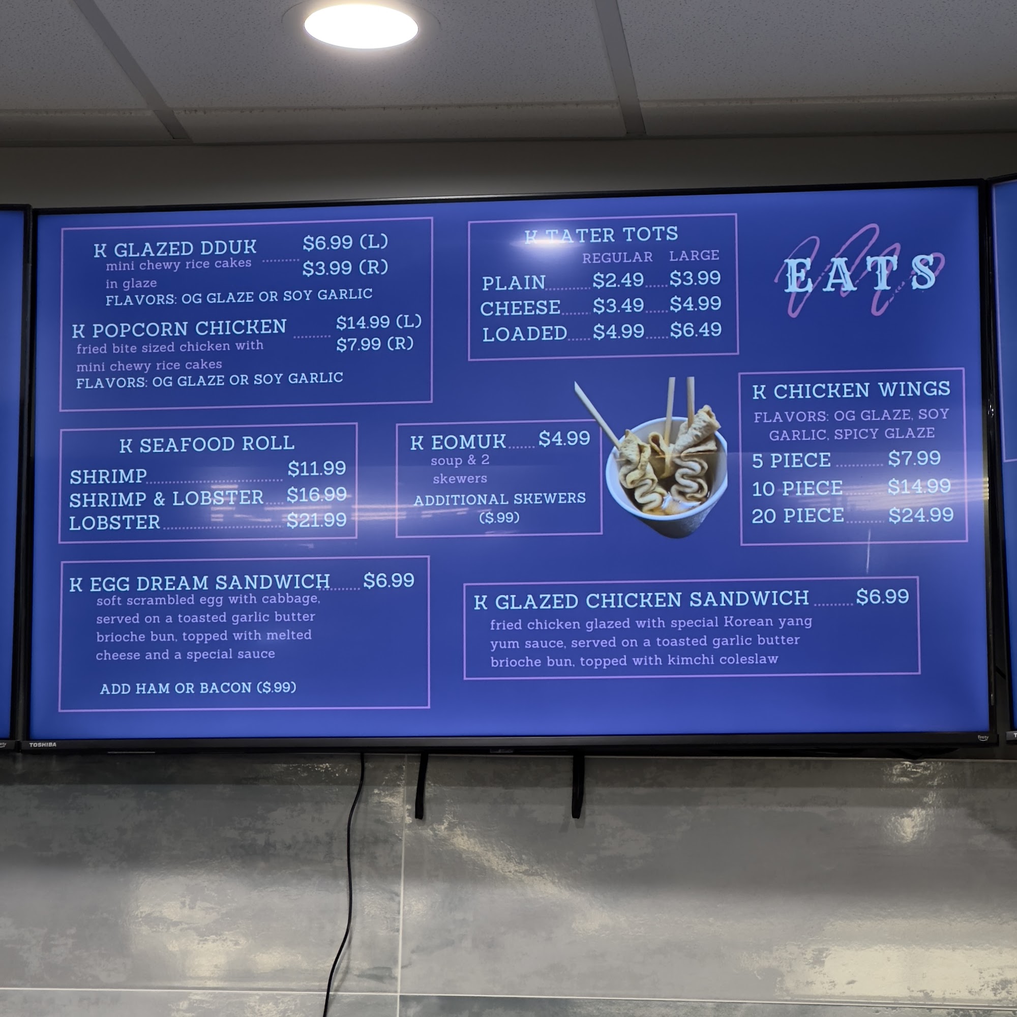 K Cafe & Eats Menu