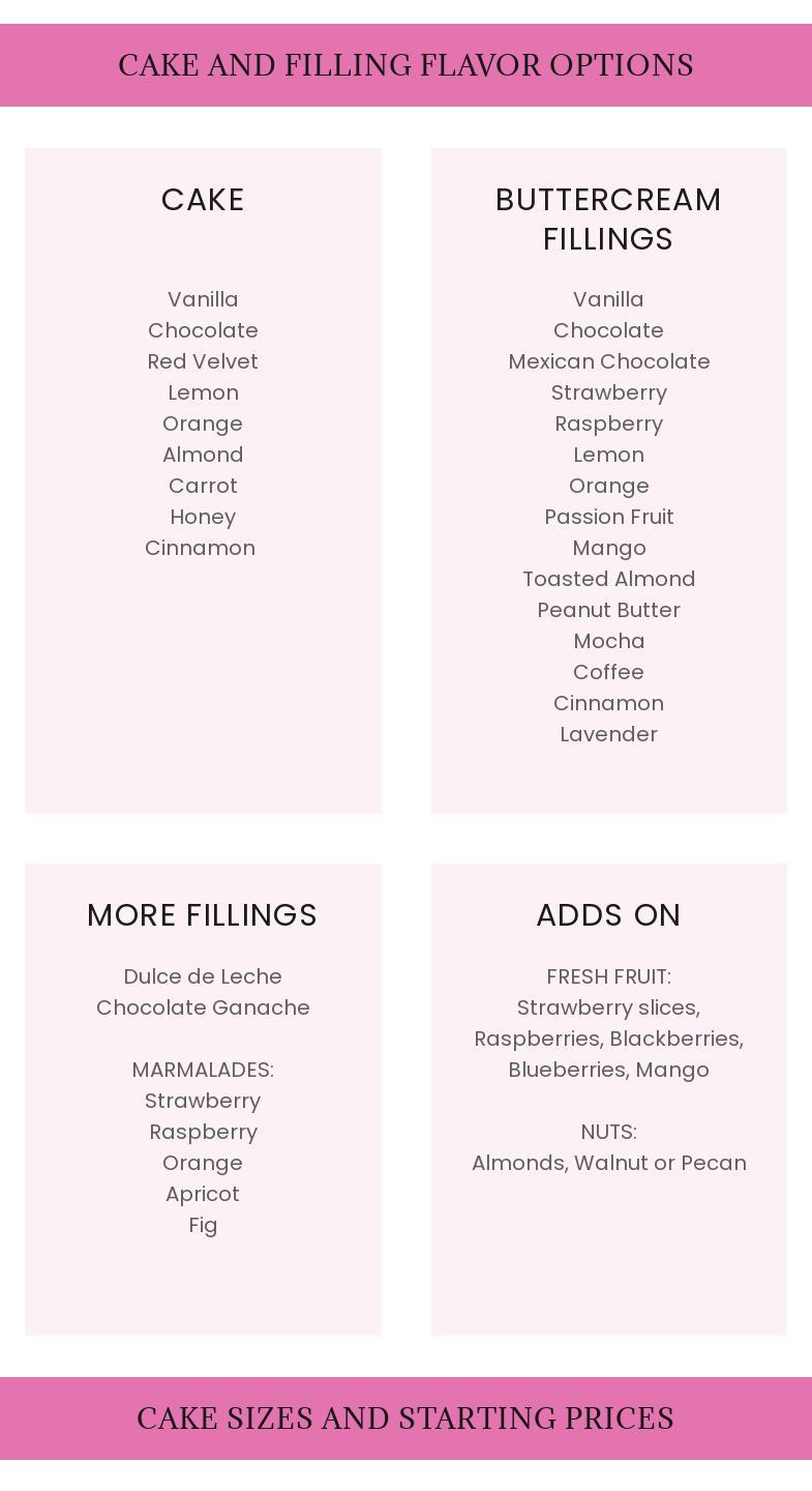 Azucar Rococo Menu