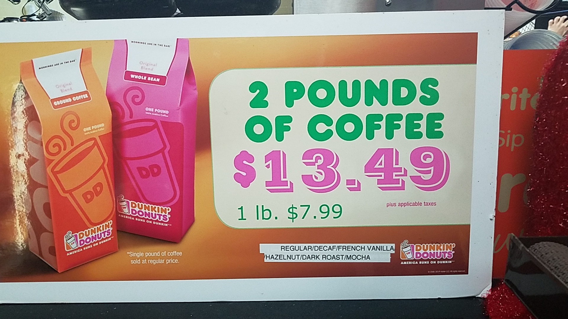Dunkin' Menu