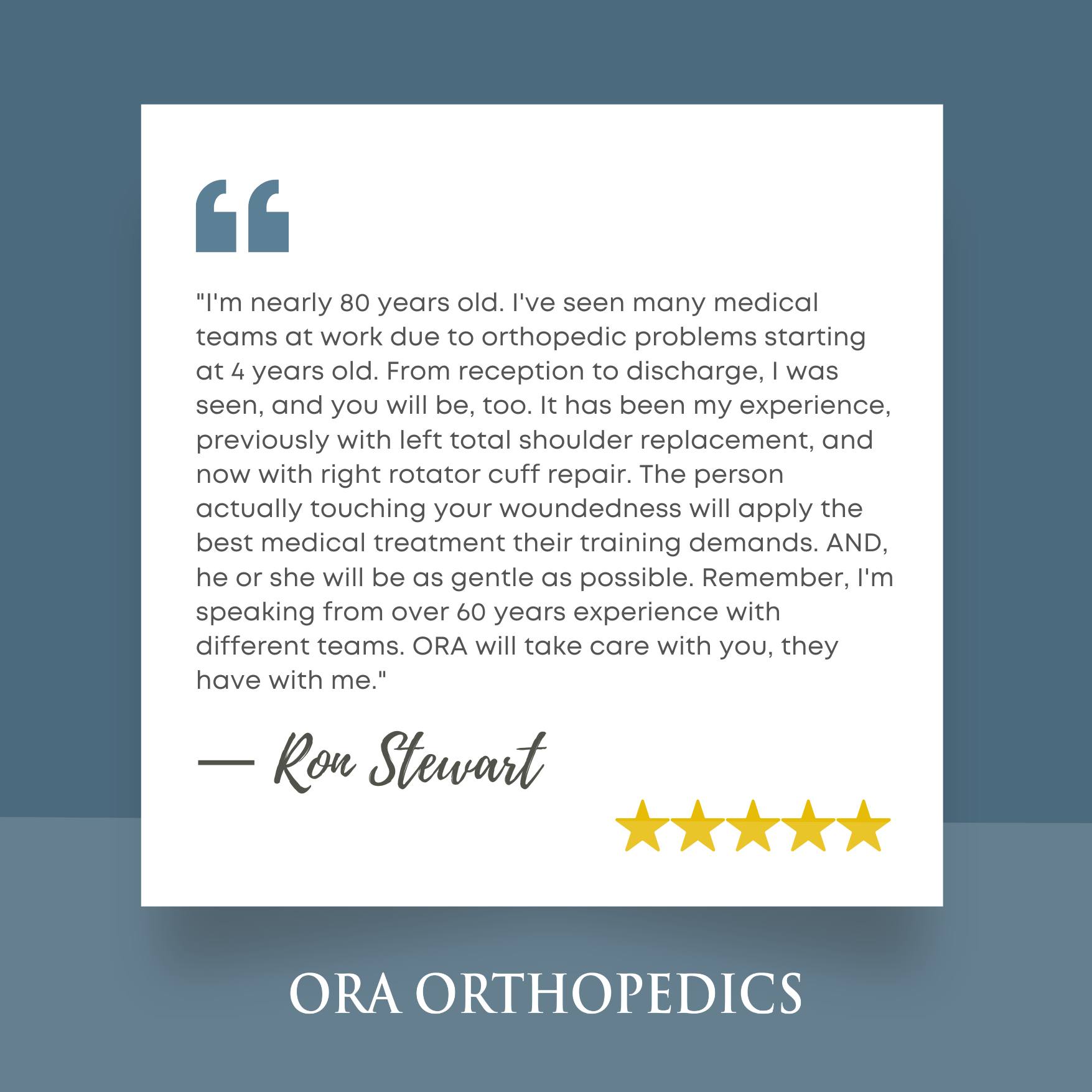 ORA Orthopedics 985 Avenue of the Cities Suite 105, Silvis, IL 61282