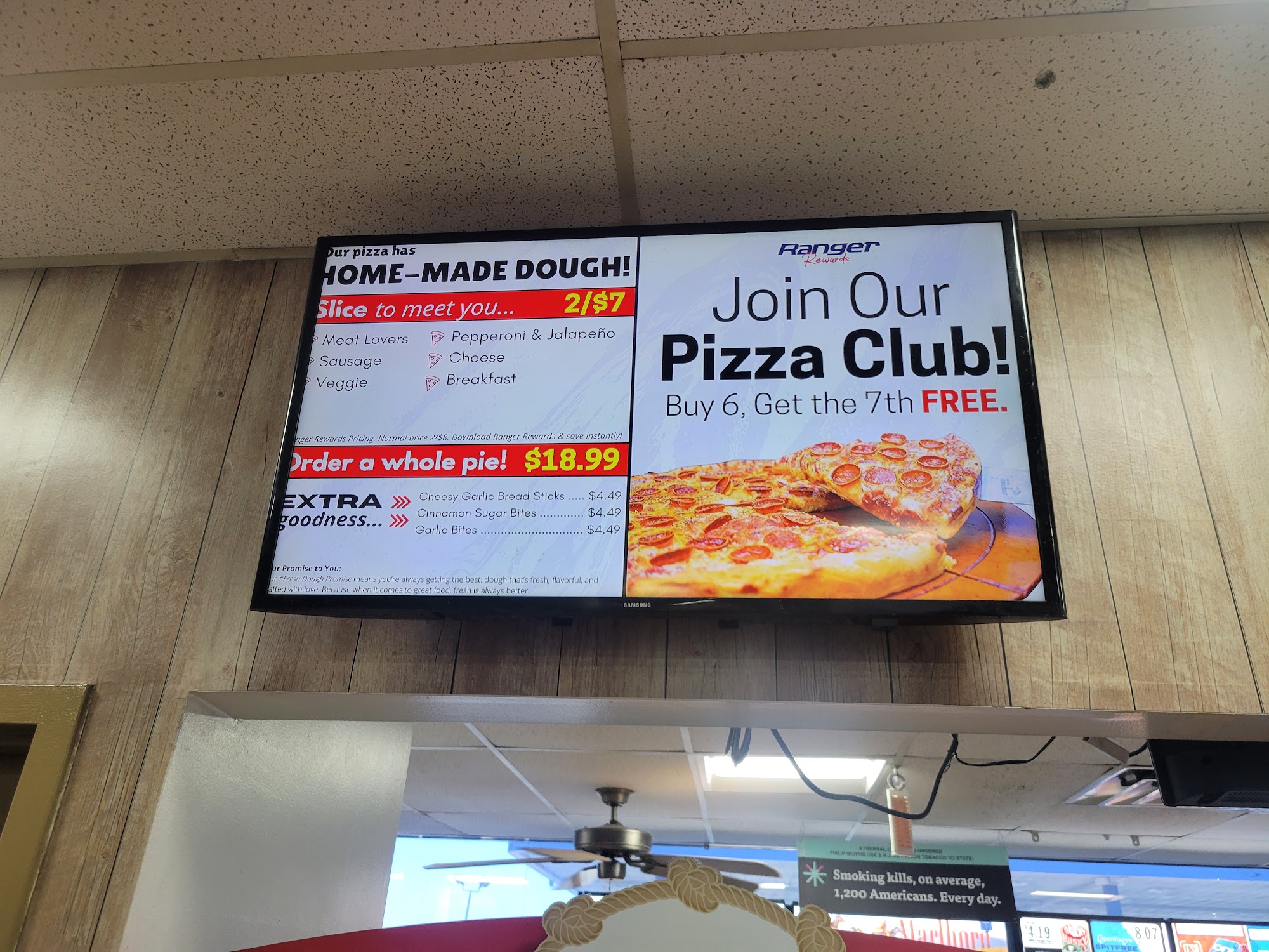 Dan’s Big Slice Pizza Menu