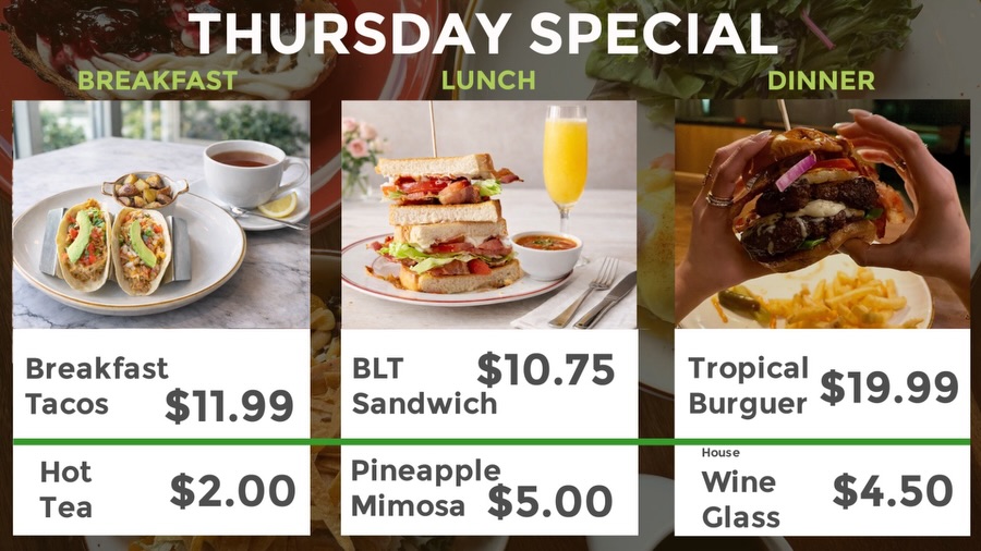 Harvest Kitchen + Bar Menu