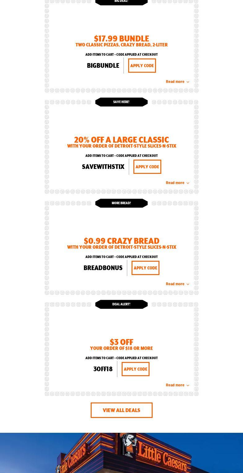 Little Caesars Pizza Menu