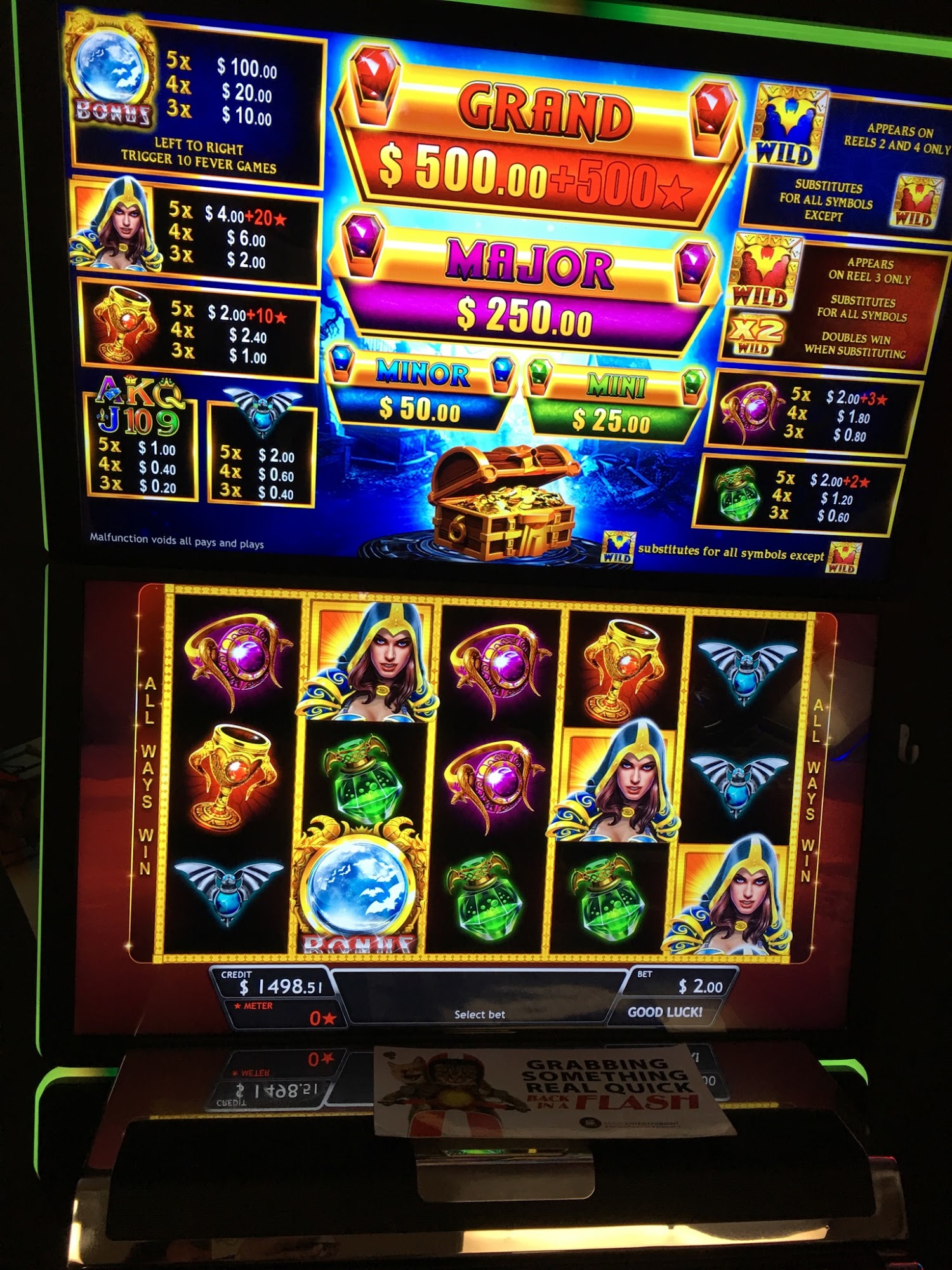 Vegas Slots & Lounge Menu
