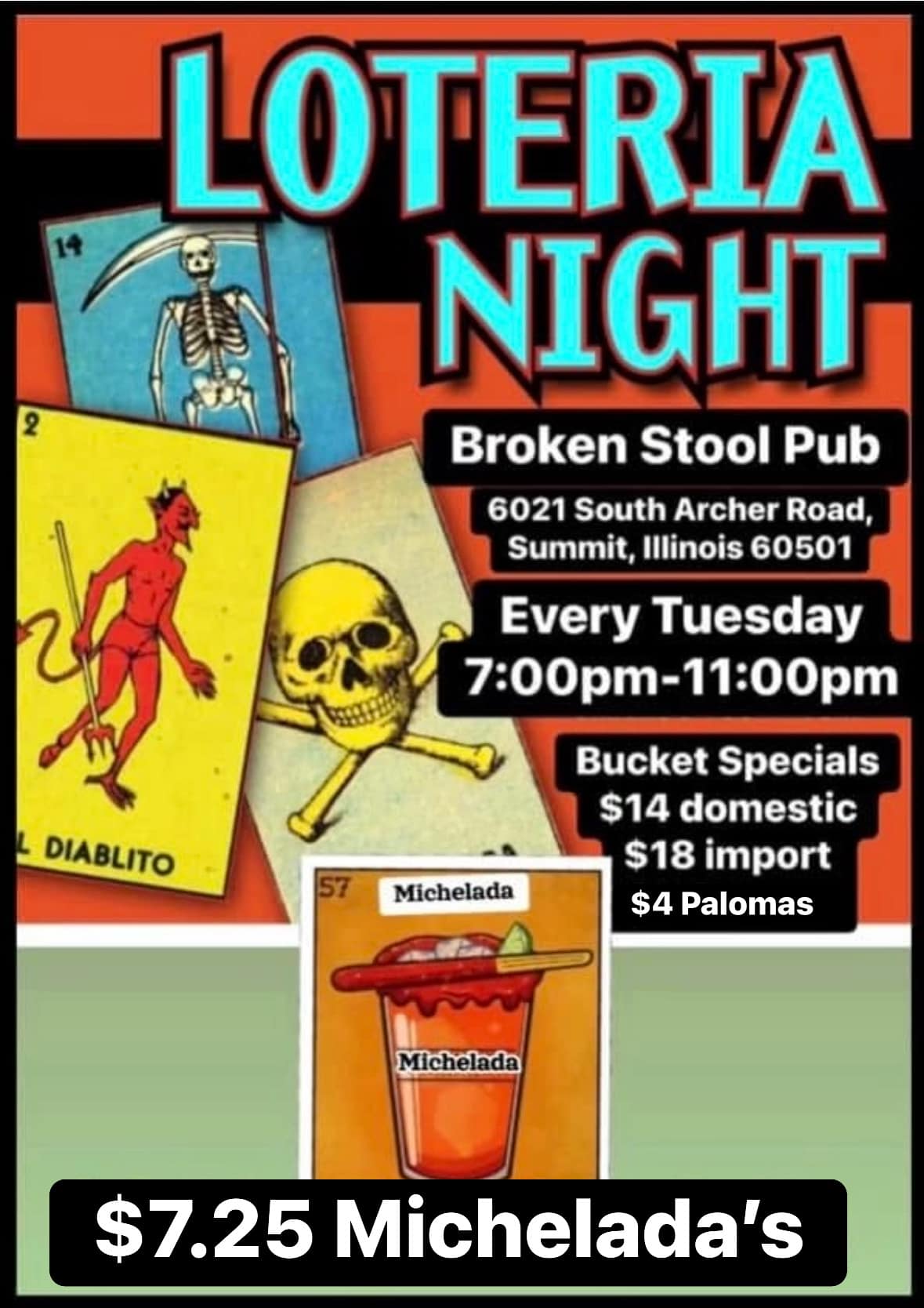 Broken Stool Pub Menu