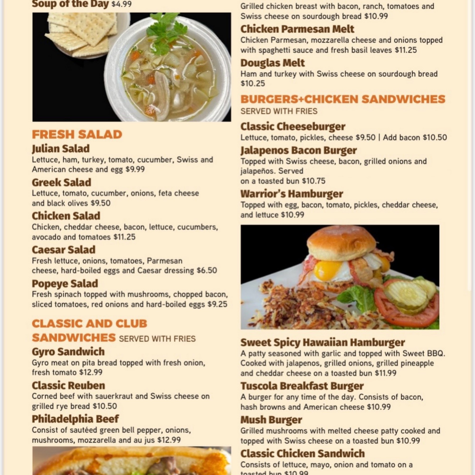 Tuscola Breakfast Place Menu