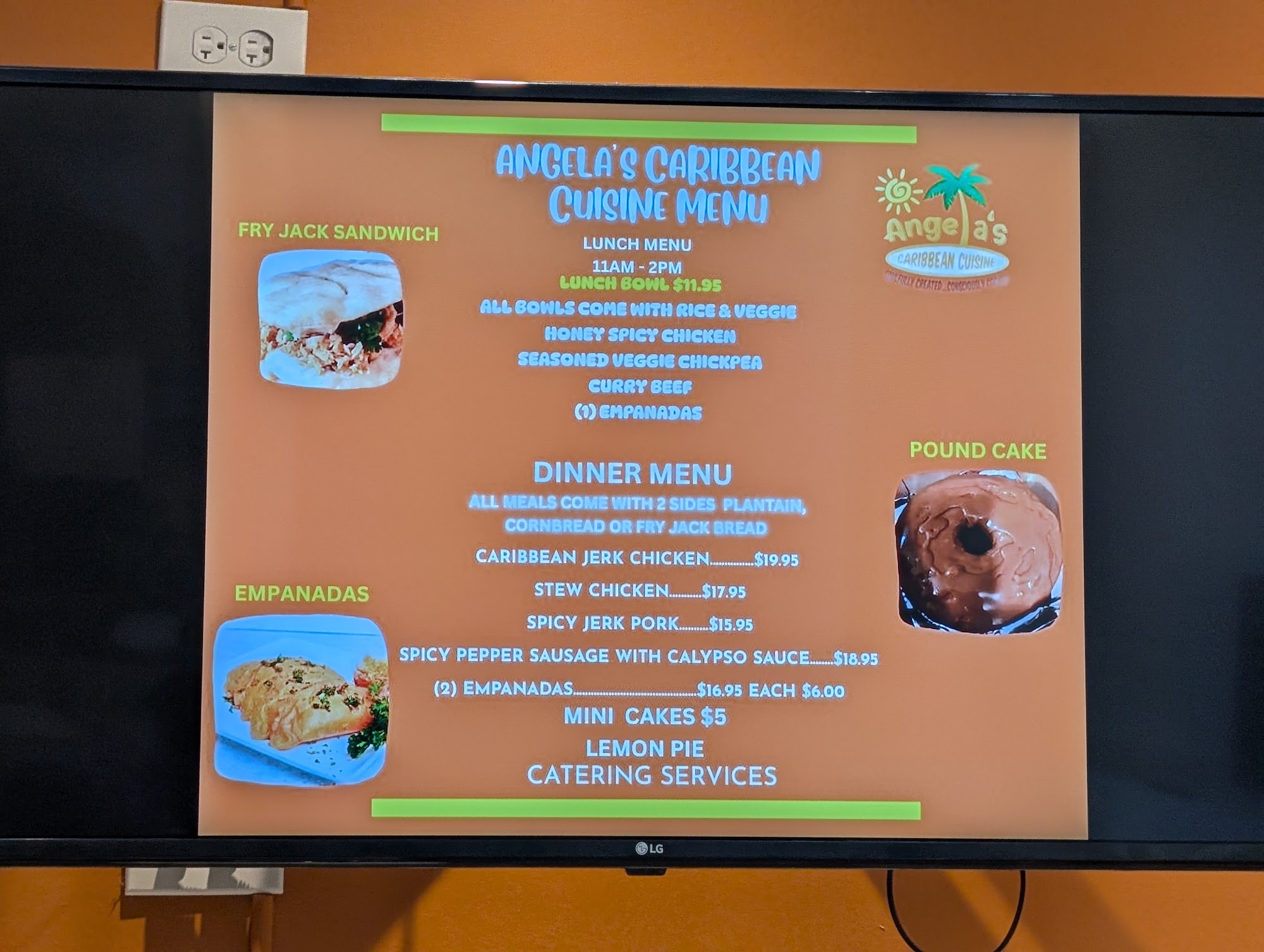 ANGELAS CARIBBEAN CUISINE Menu