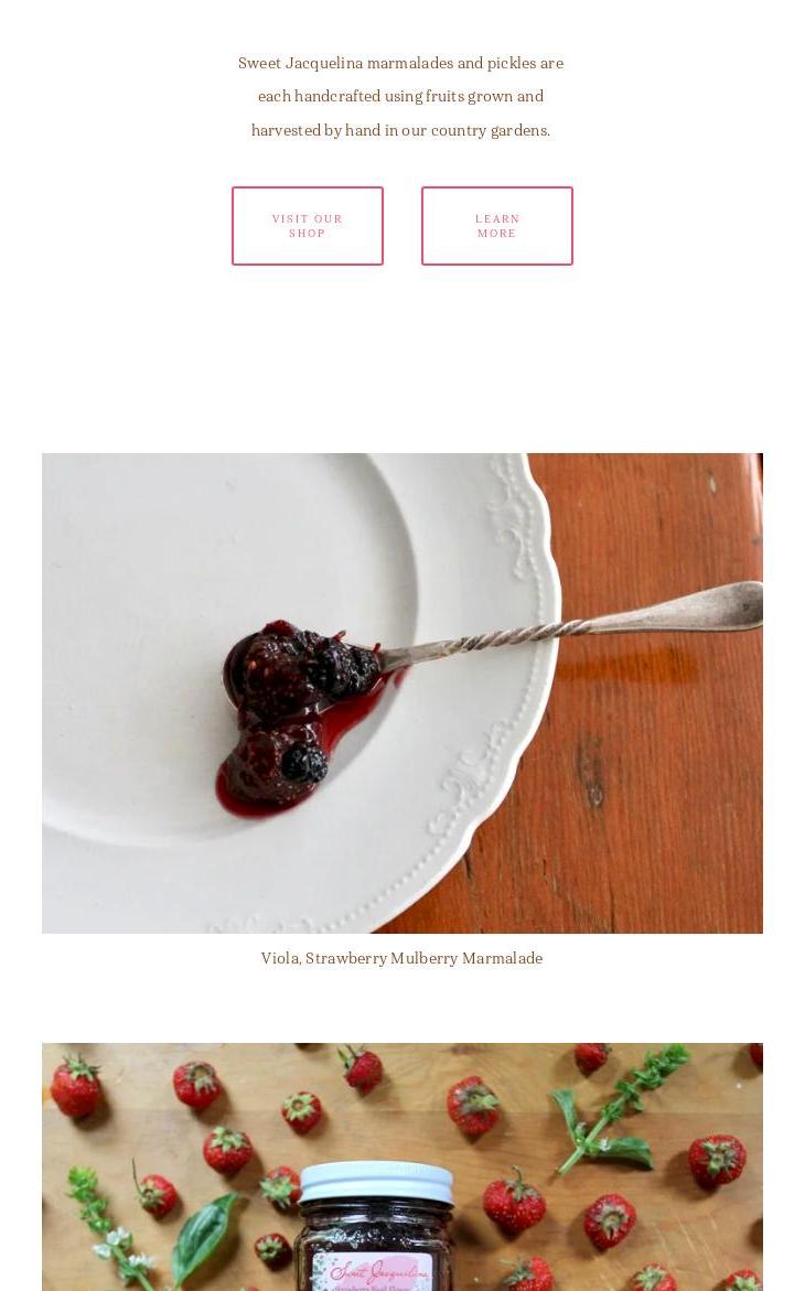 Sweet Jacquelina Menu