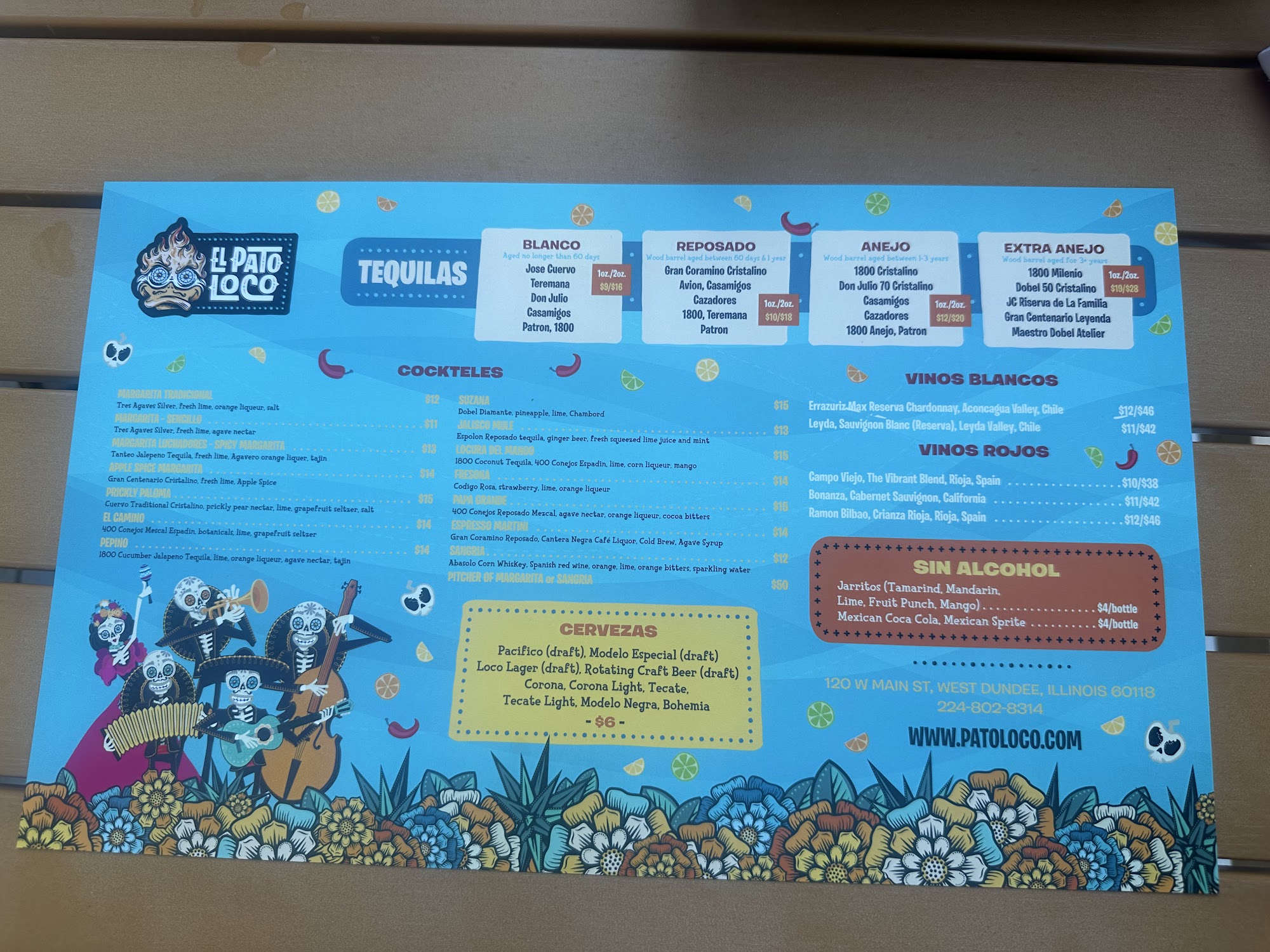El Pato Loco Menu