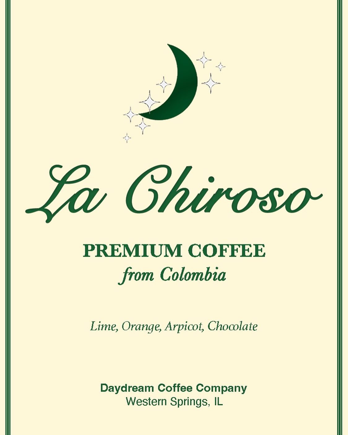 Daydream Coffee Menu