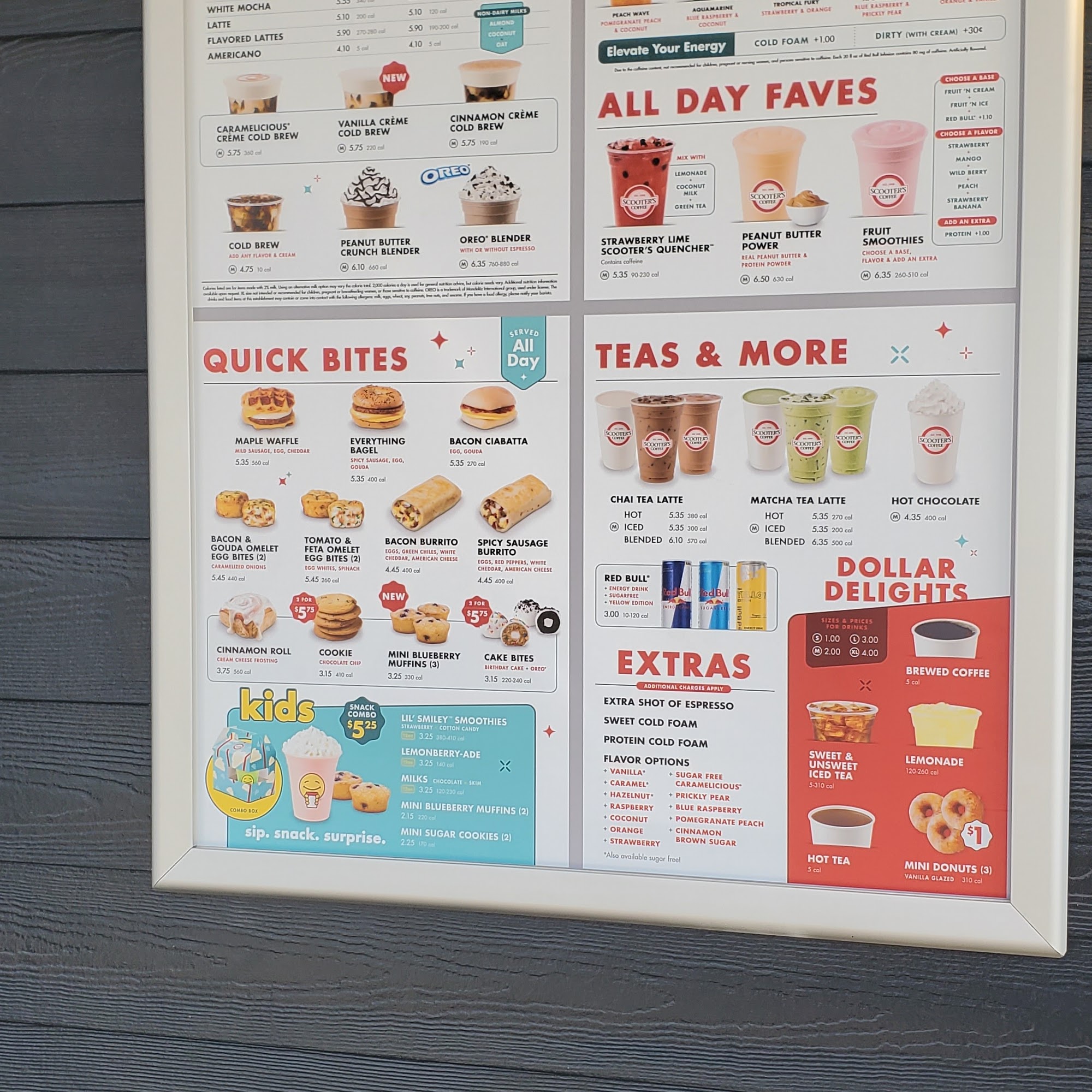 Scooter's Coffee Menu