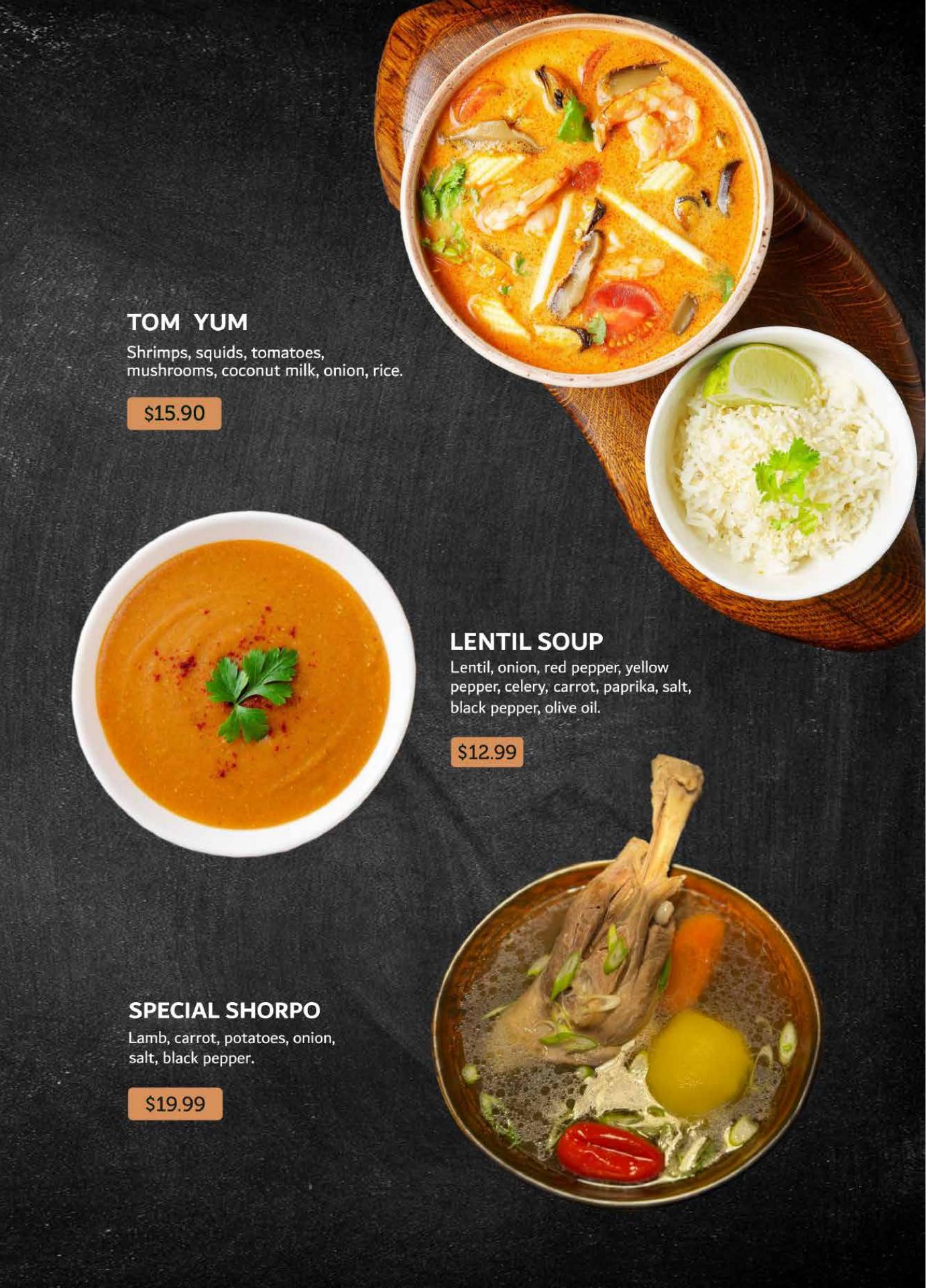 KAZAN RESTAURANT Menu