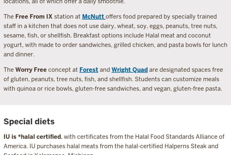 Union Street Market Menu