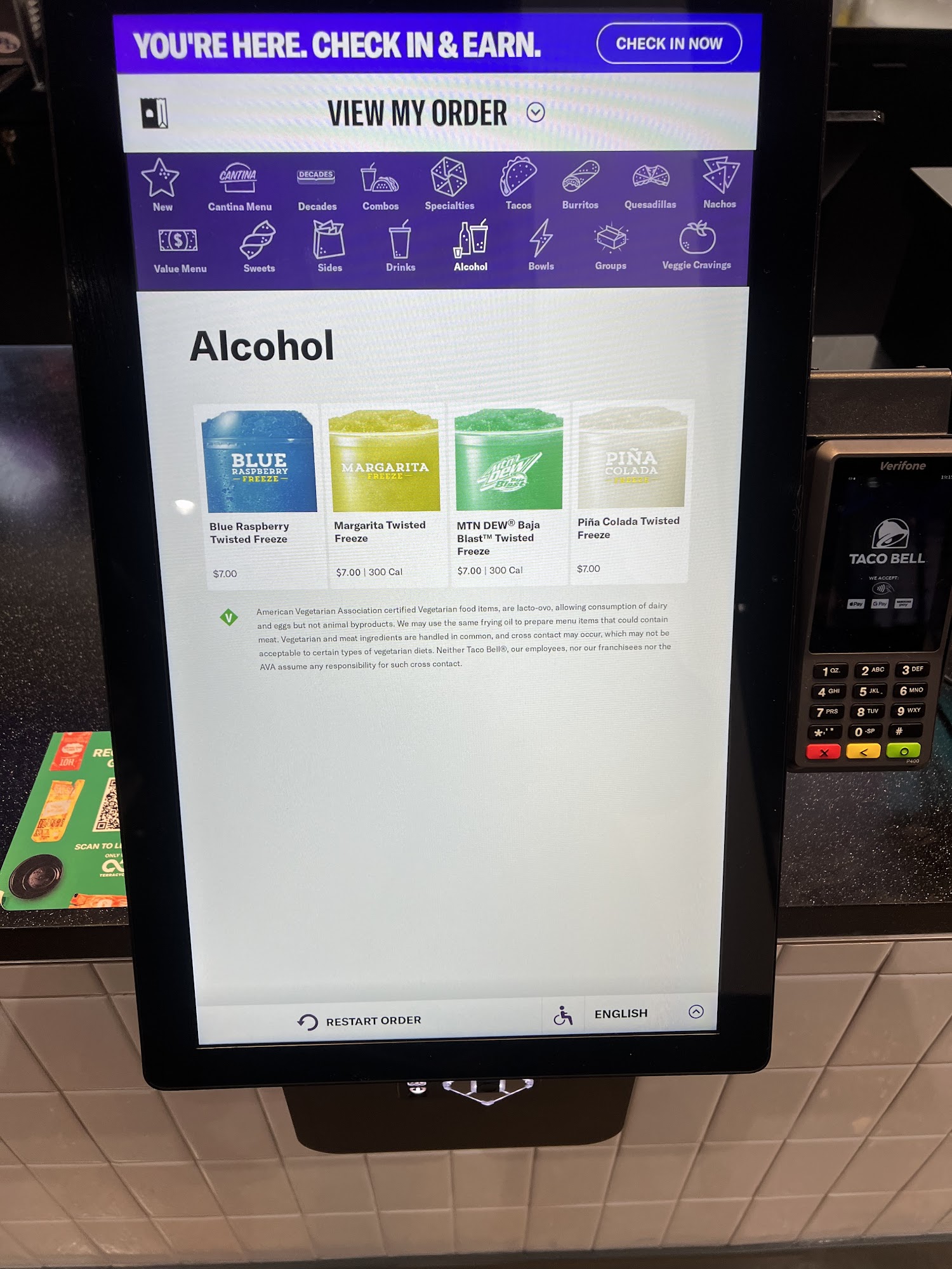 Taco Bell Cantina Menu