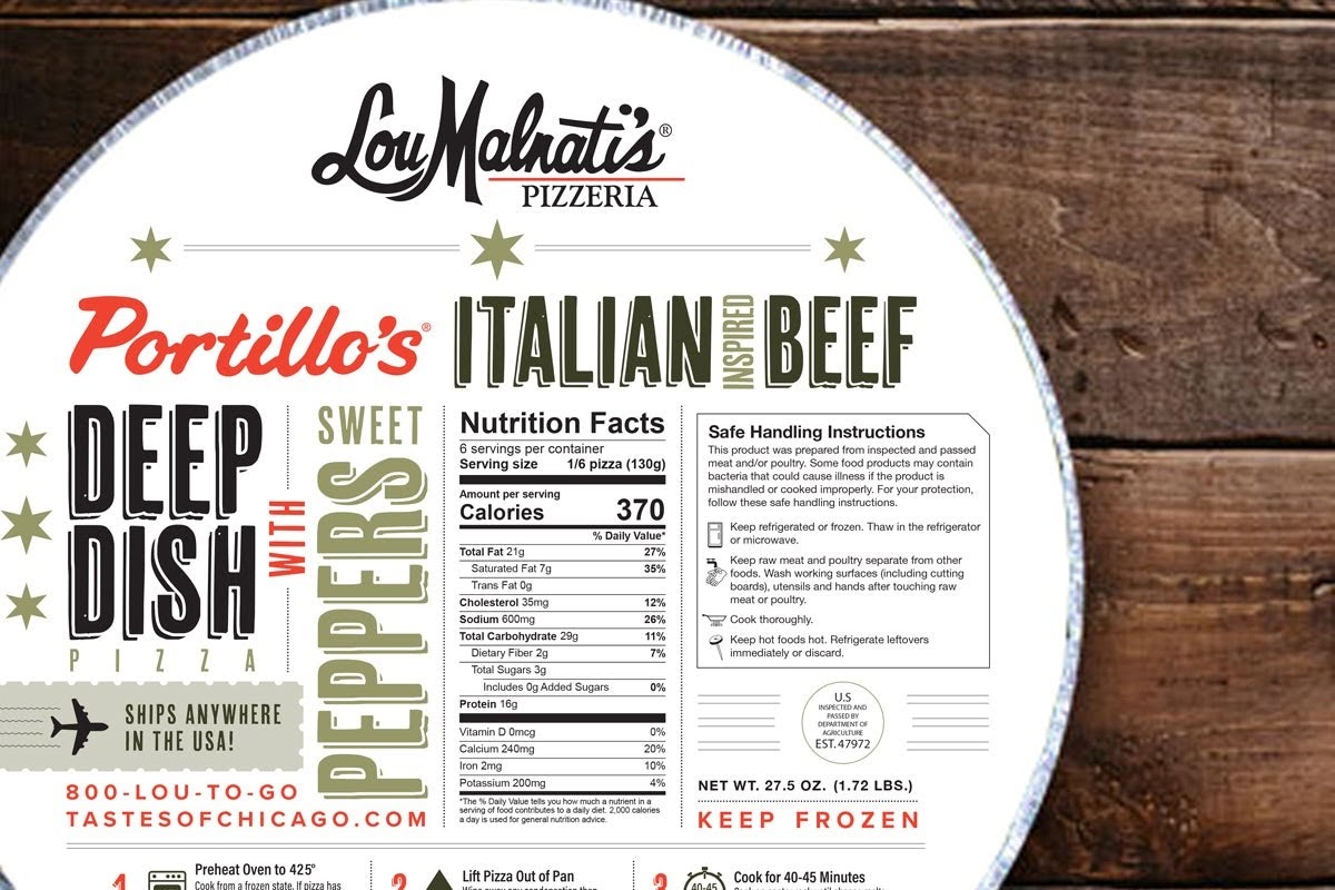 Lou Malnati's Pizzeria Menu