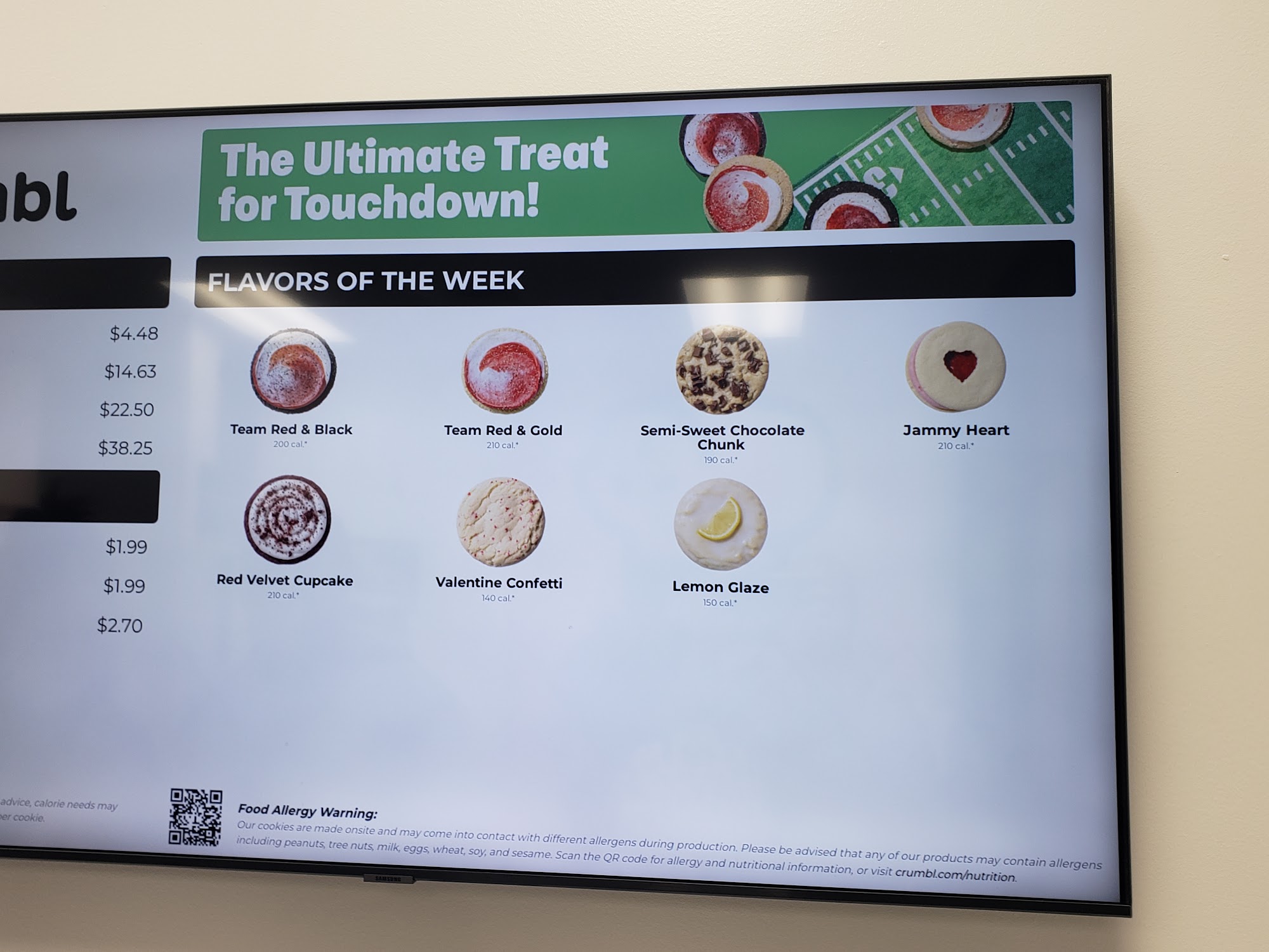 Crumbl - West Carmel Menu