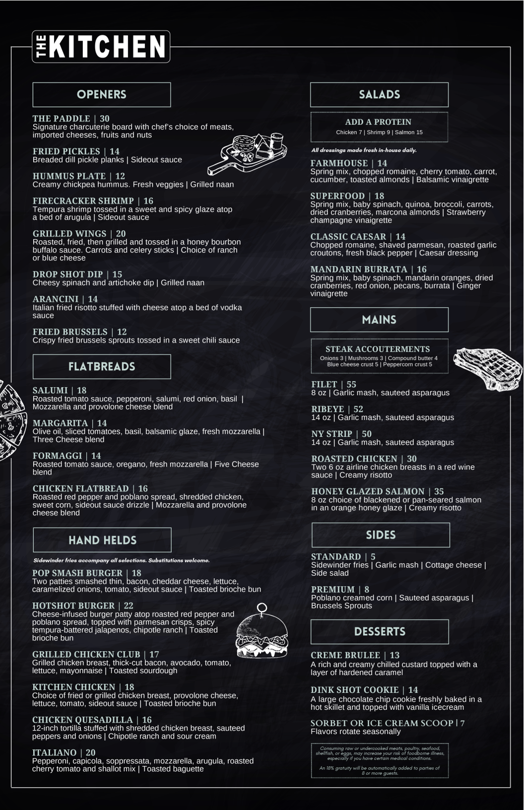 The Kitchen at Pickle On Penn Menu