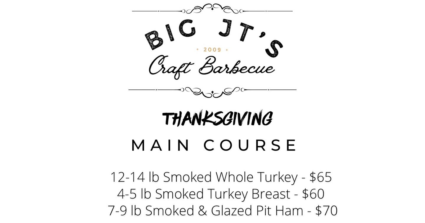 Big Jts Smokin Bbq Menu