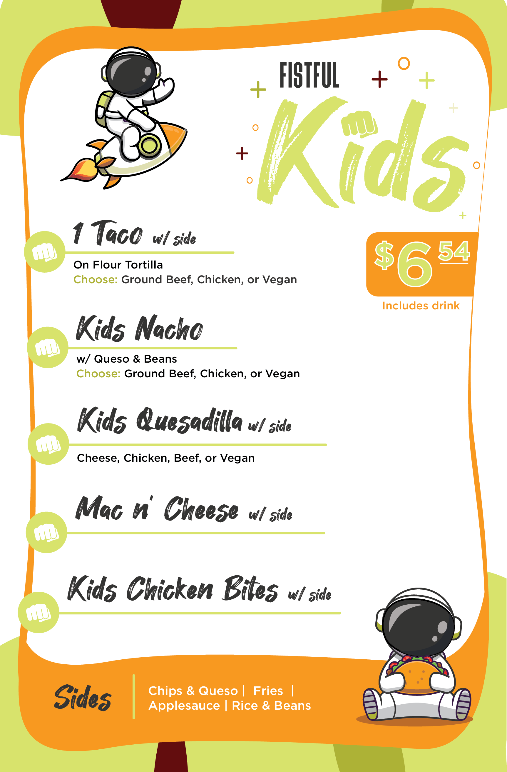 FISTFUL Craft Restaurant & Brewery Menu