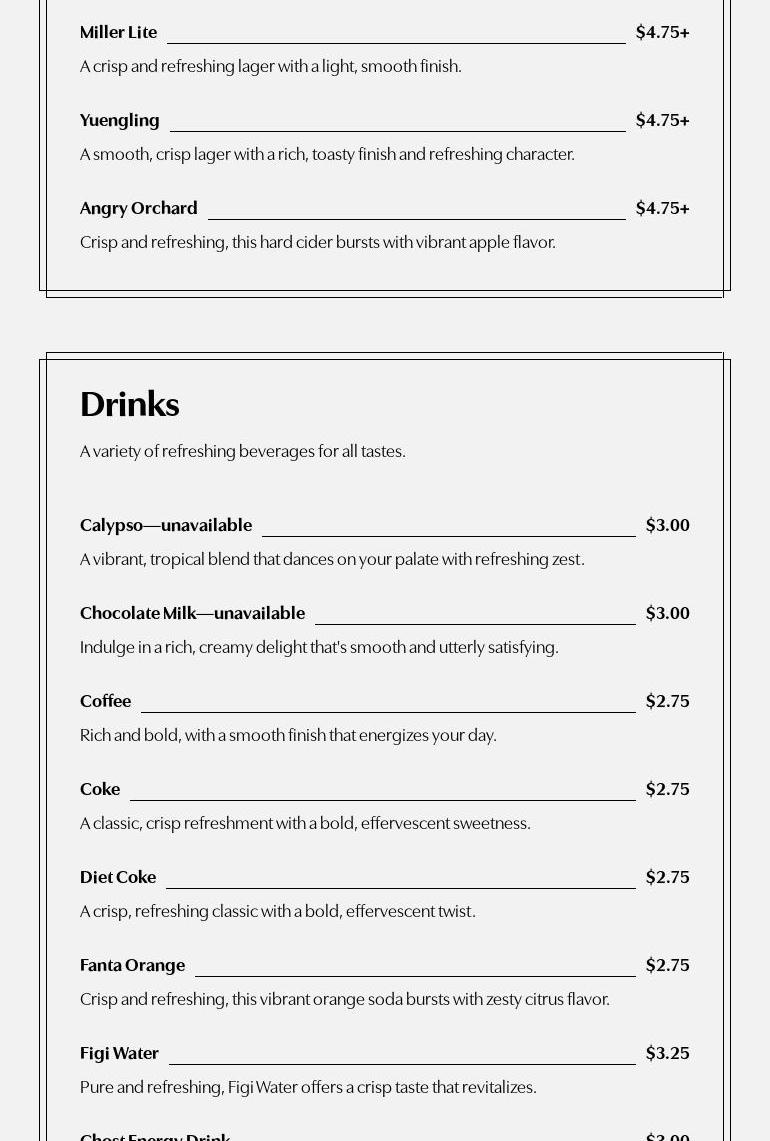 KARV Meats, LLC Menu