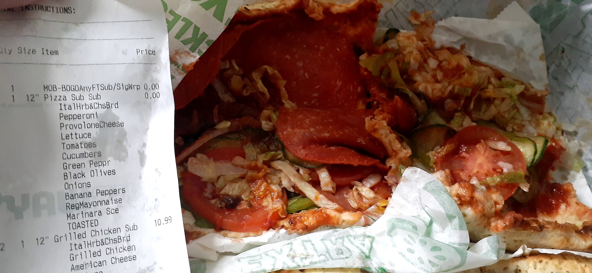 Subway Menu