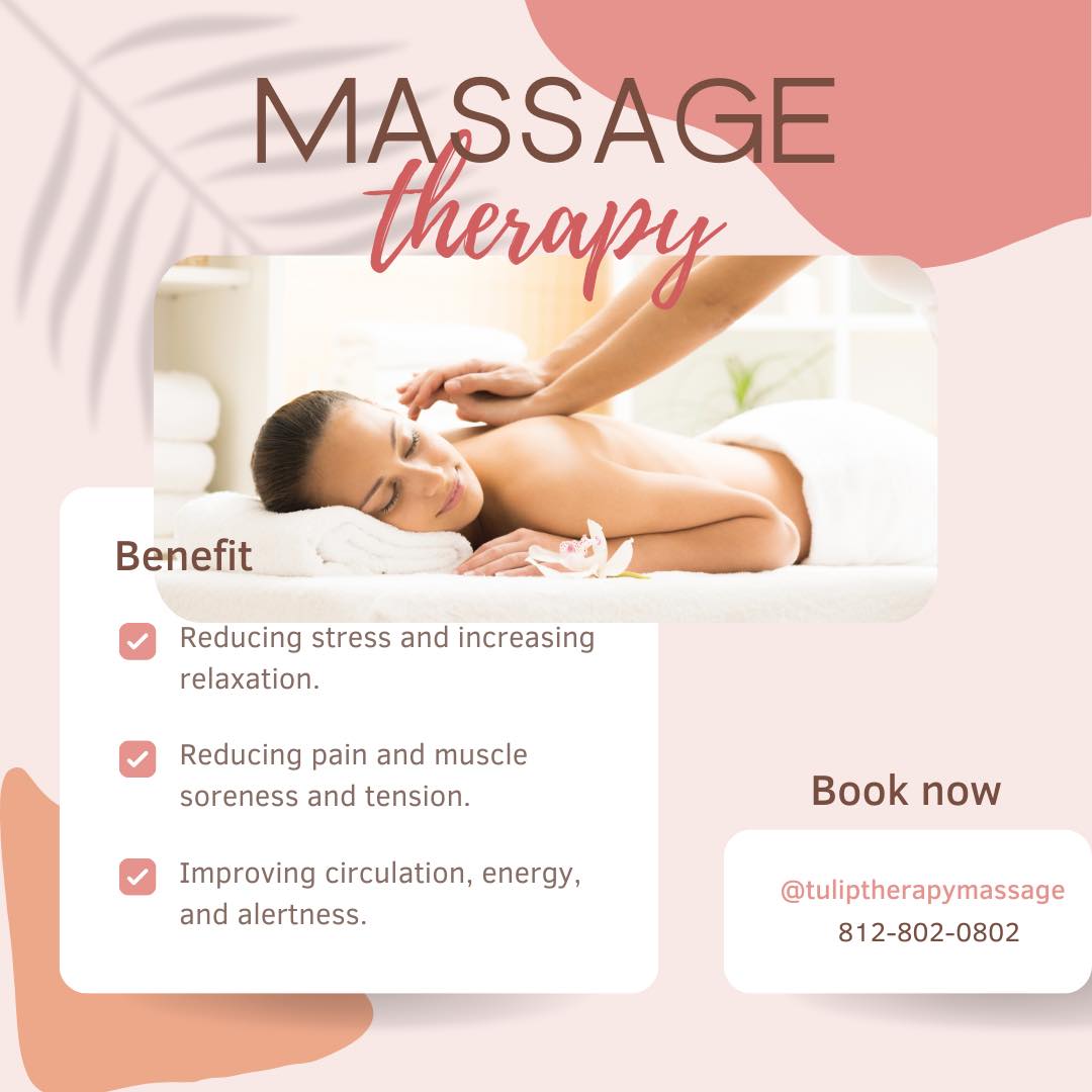 Tulip Therapy Massage 4035 E Morgan Ave, Evansville Indiana 47715