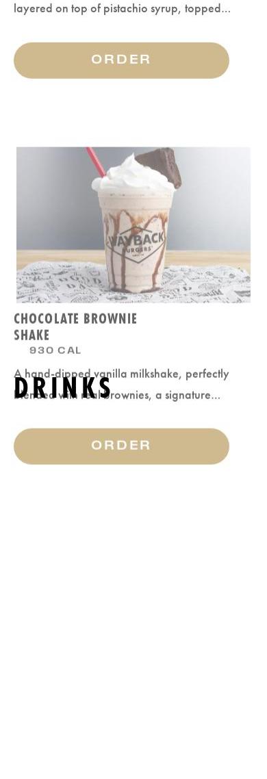 Wayback Burgers Menu