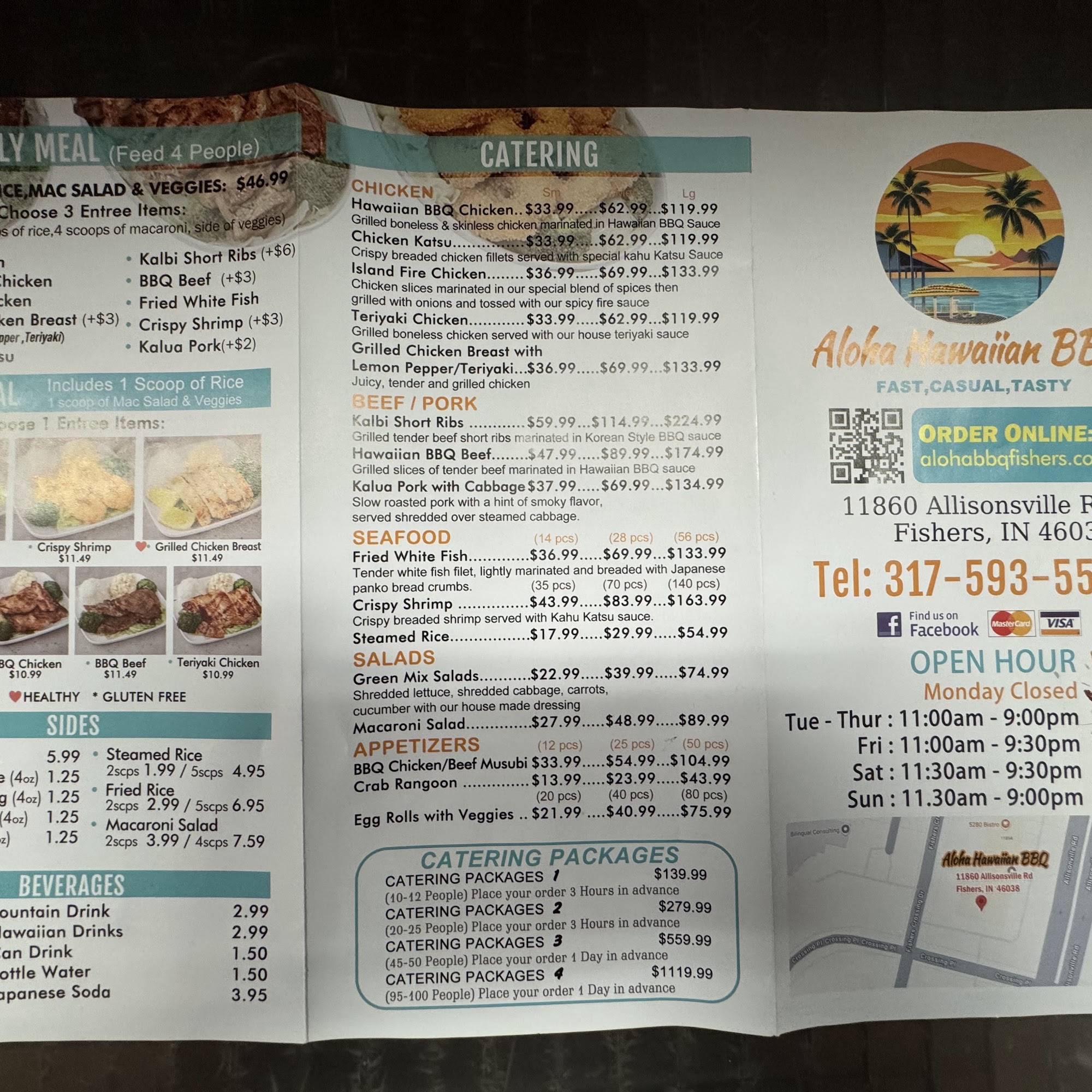 Aloha Hawaiian BBQ Menu