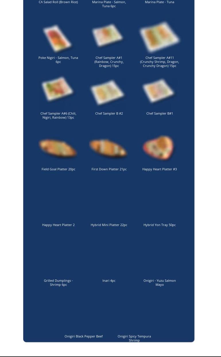 ZENSHI Handcrafted Sushi Menu