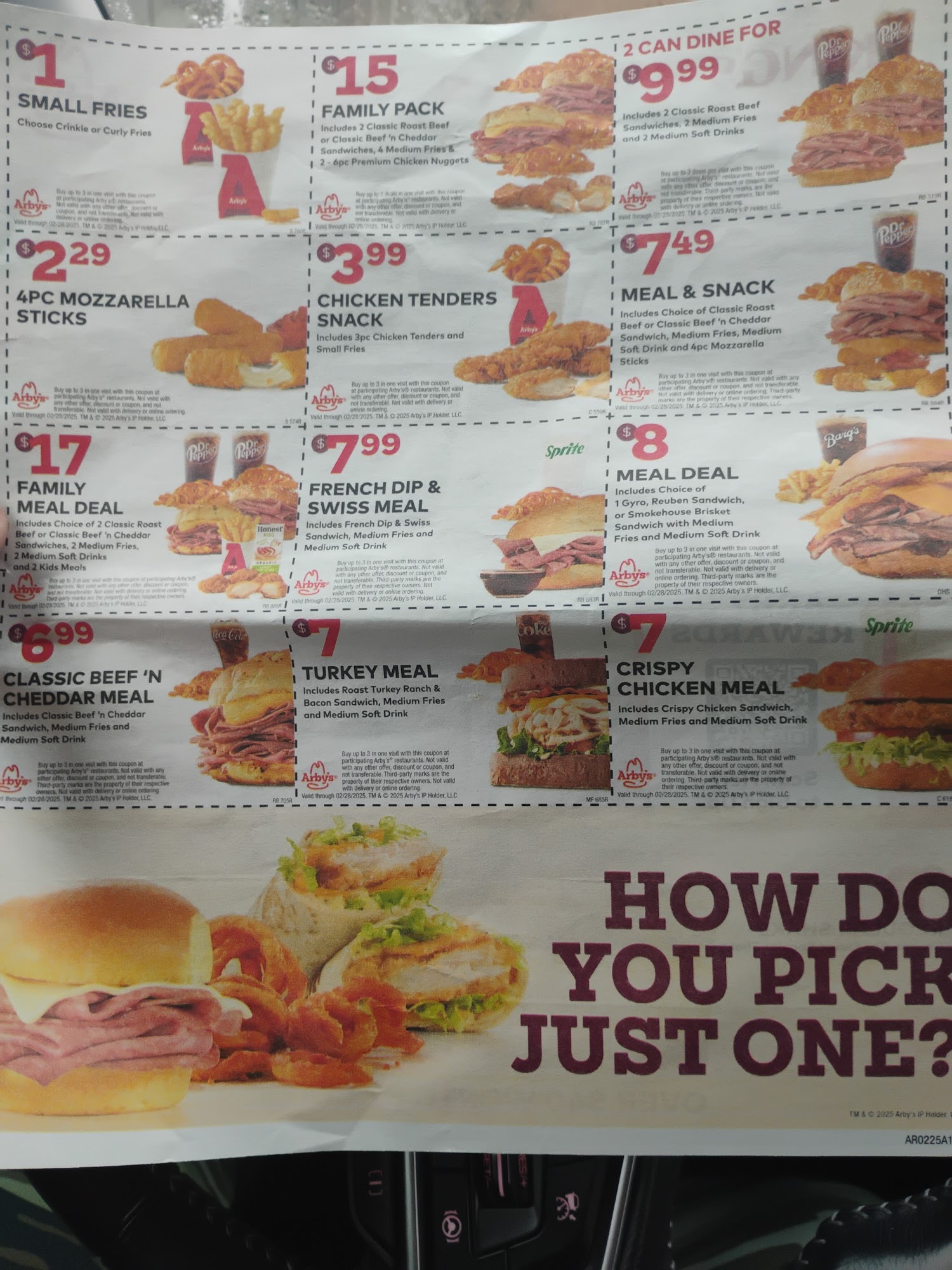Arby's Menu