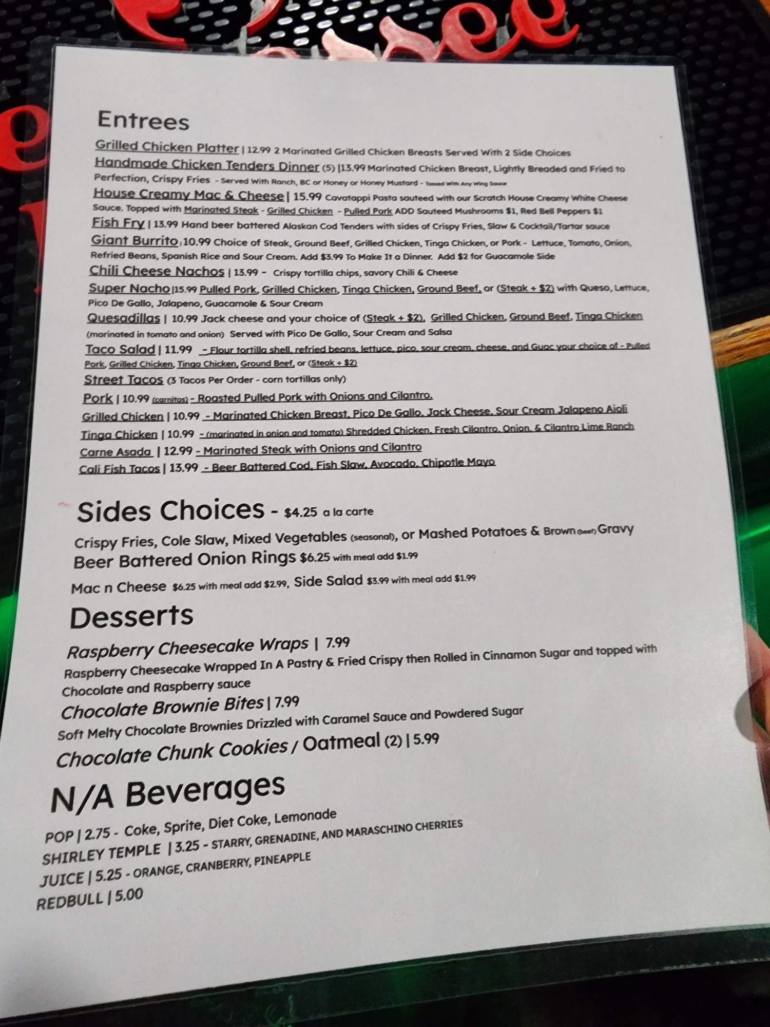 Double Dragon Arcade Menu