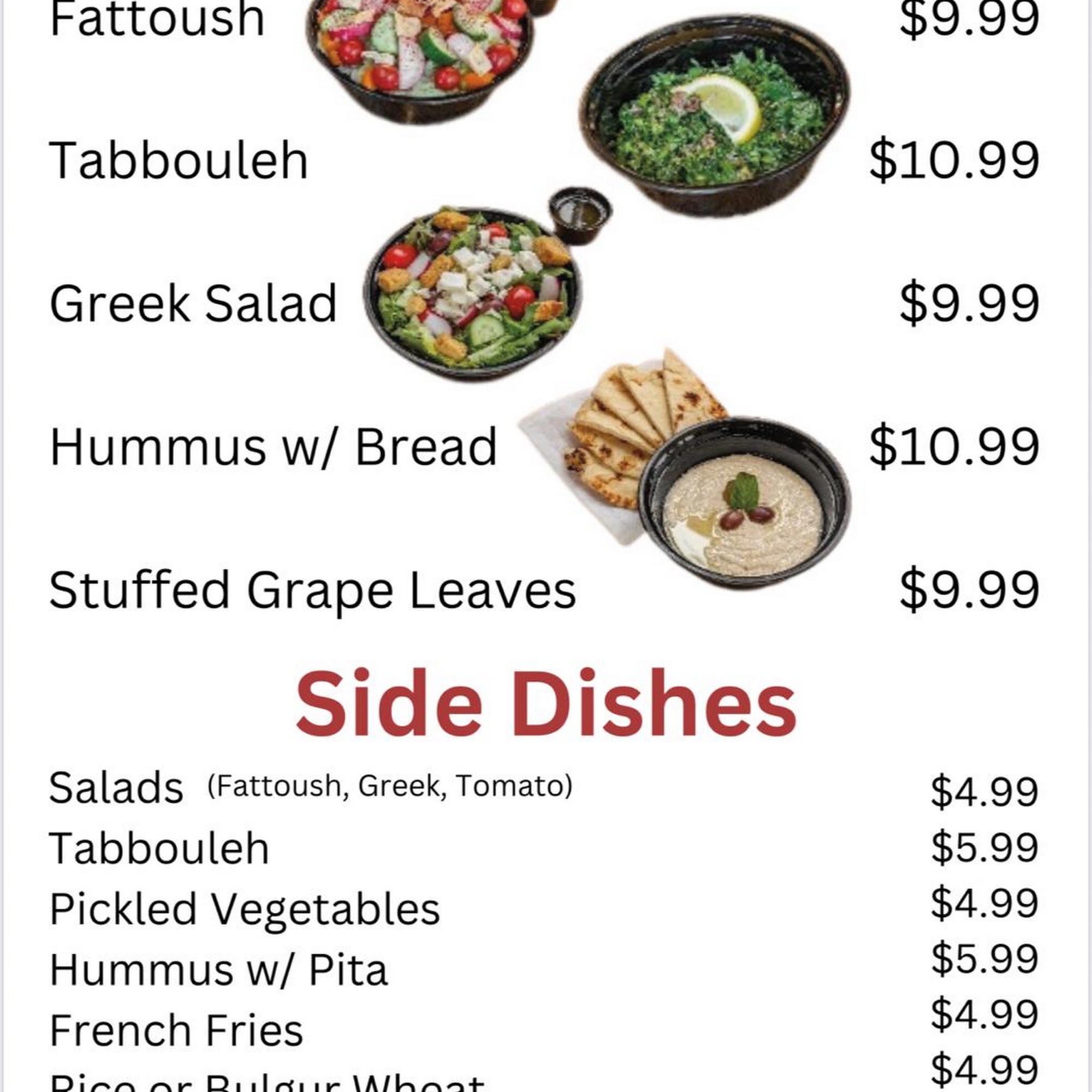 Ghibli Mediterranean Cuisine Menu