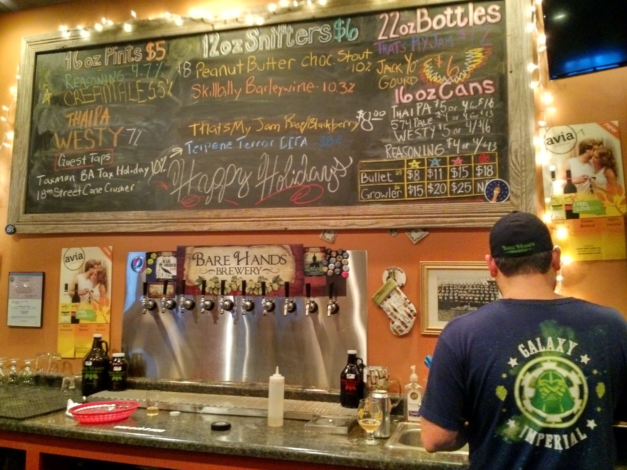 Bare Hands Brewery Menu