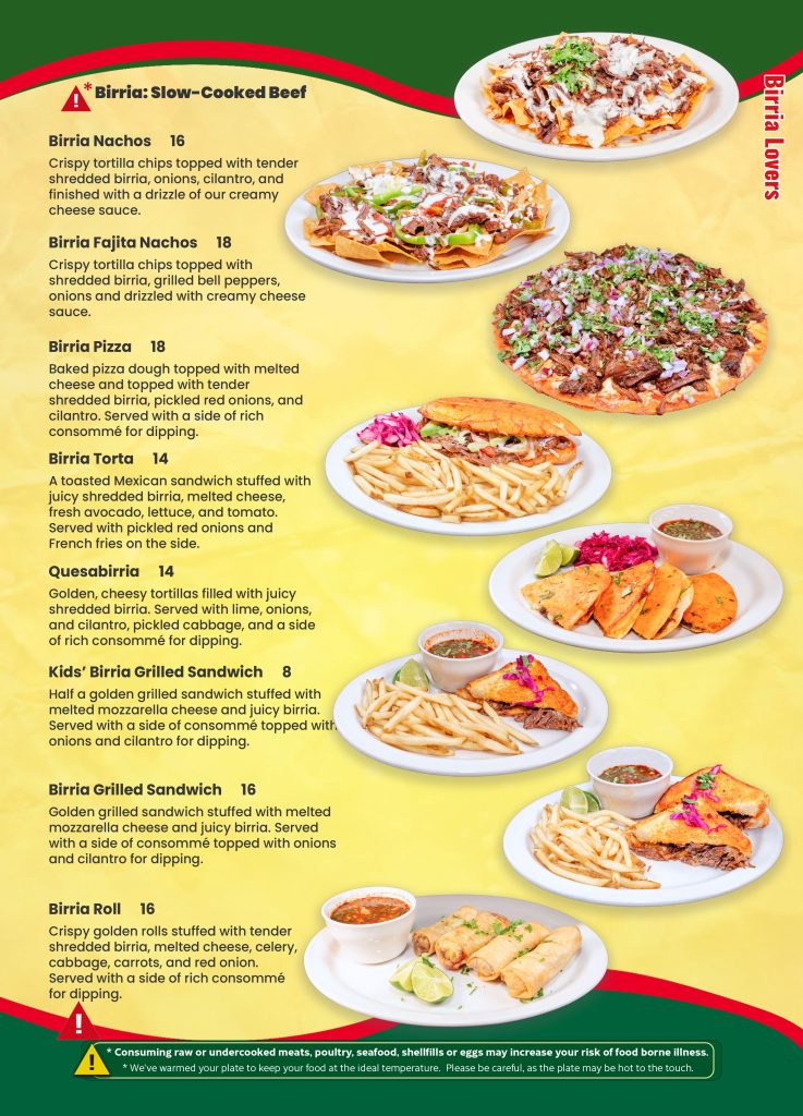 El Nopal, Greendale, IN Menu