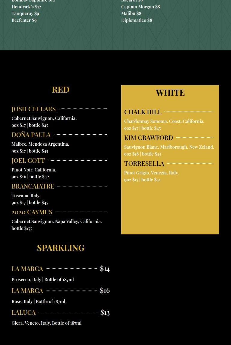 Verde Menu