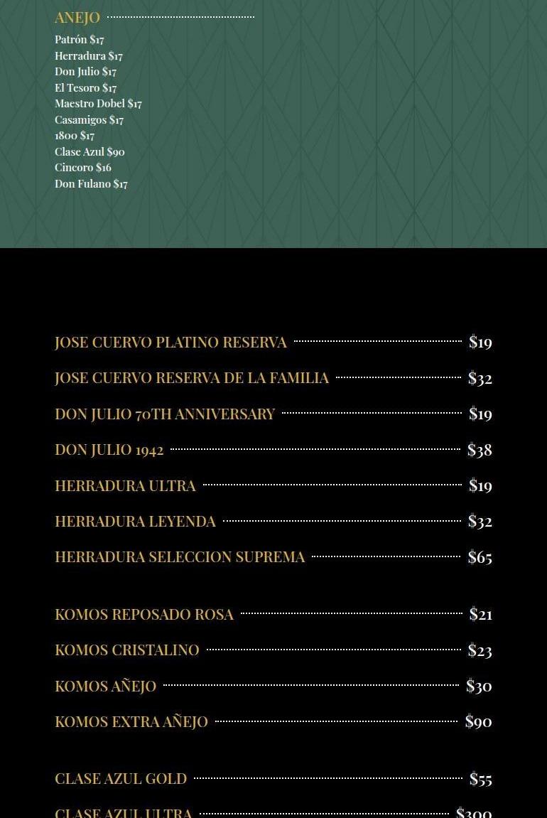 Verde Menu