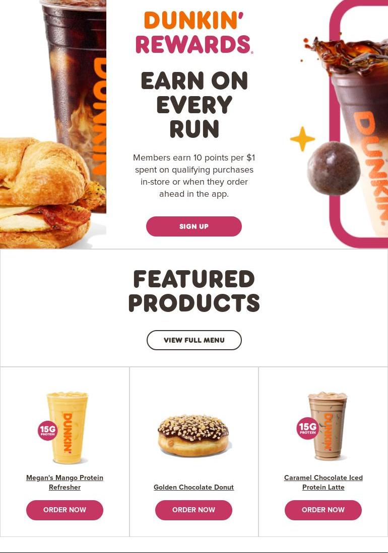 Dunkin' Menu