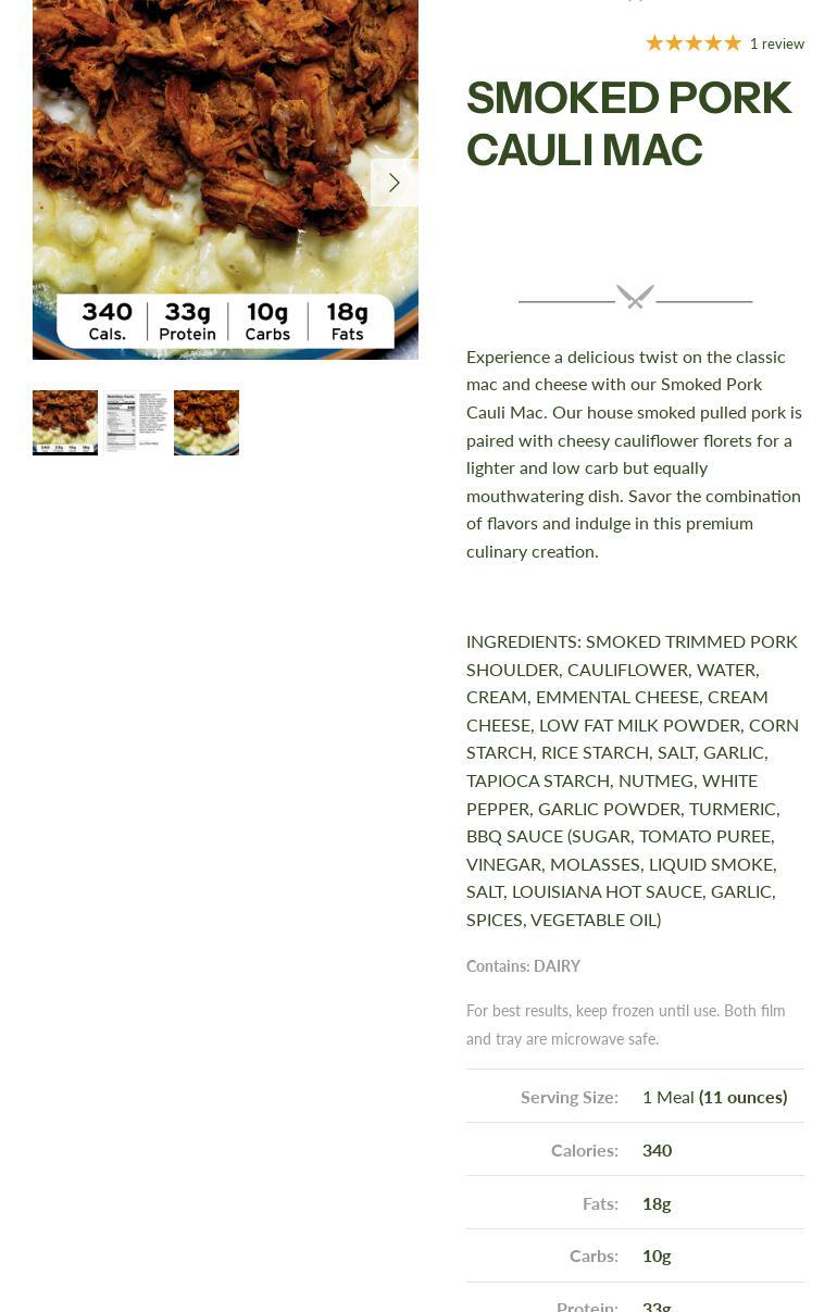 Herculean Meal Prep Menu