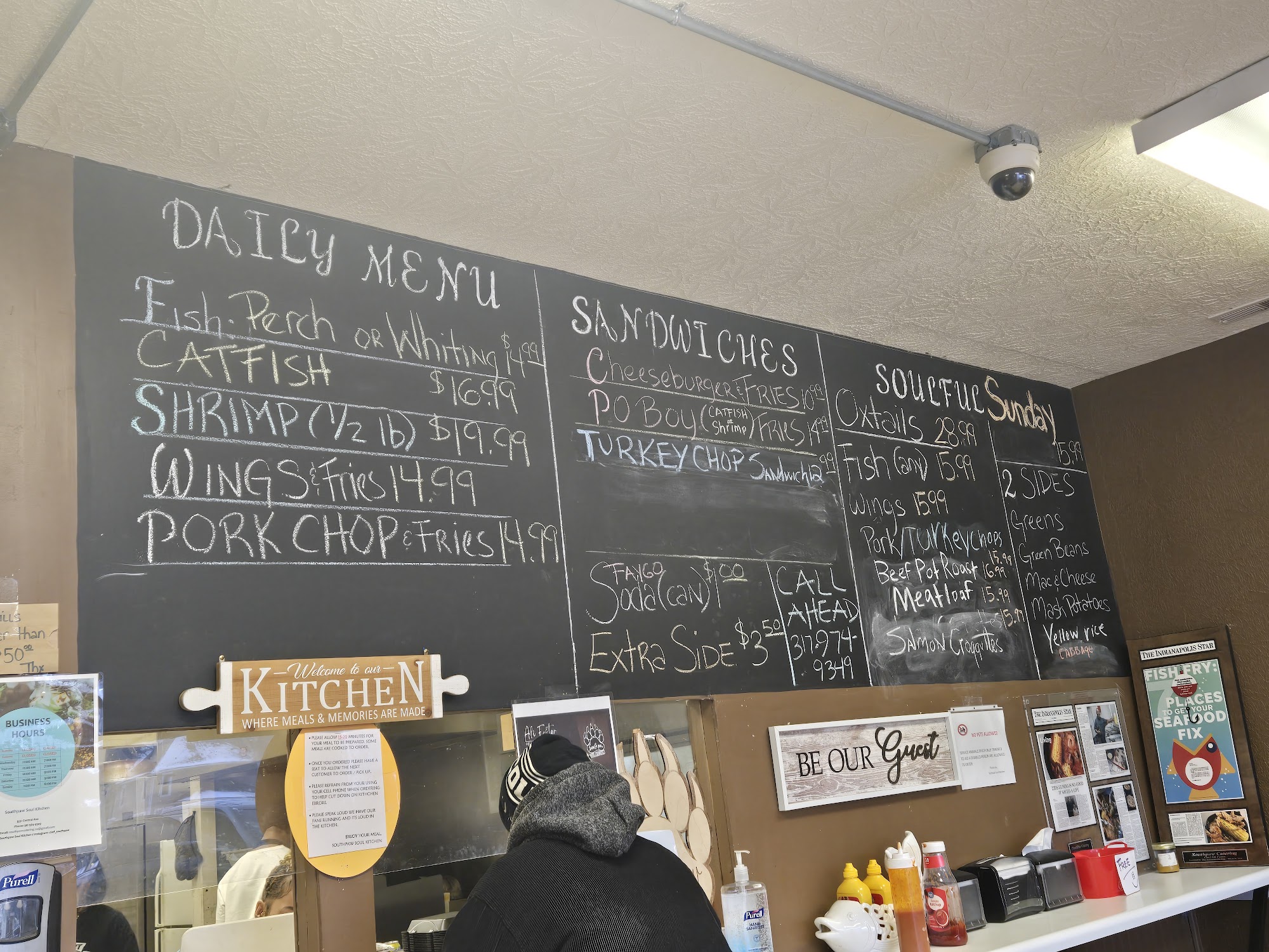 SouthPaw Soul Kitchen Menu